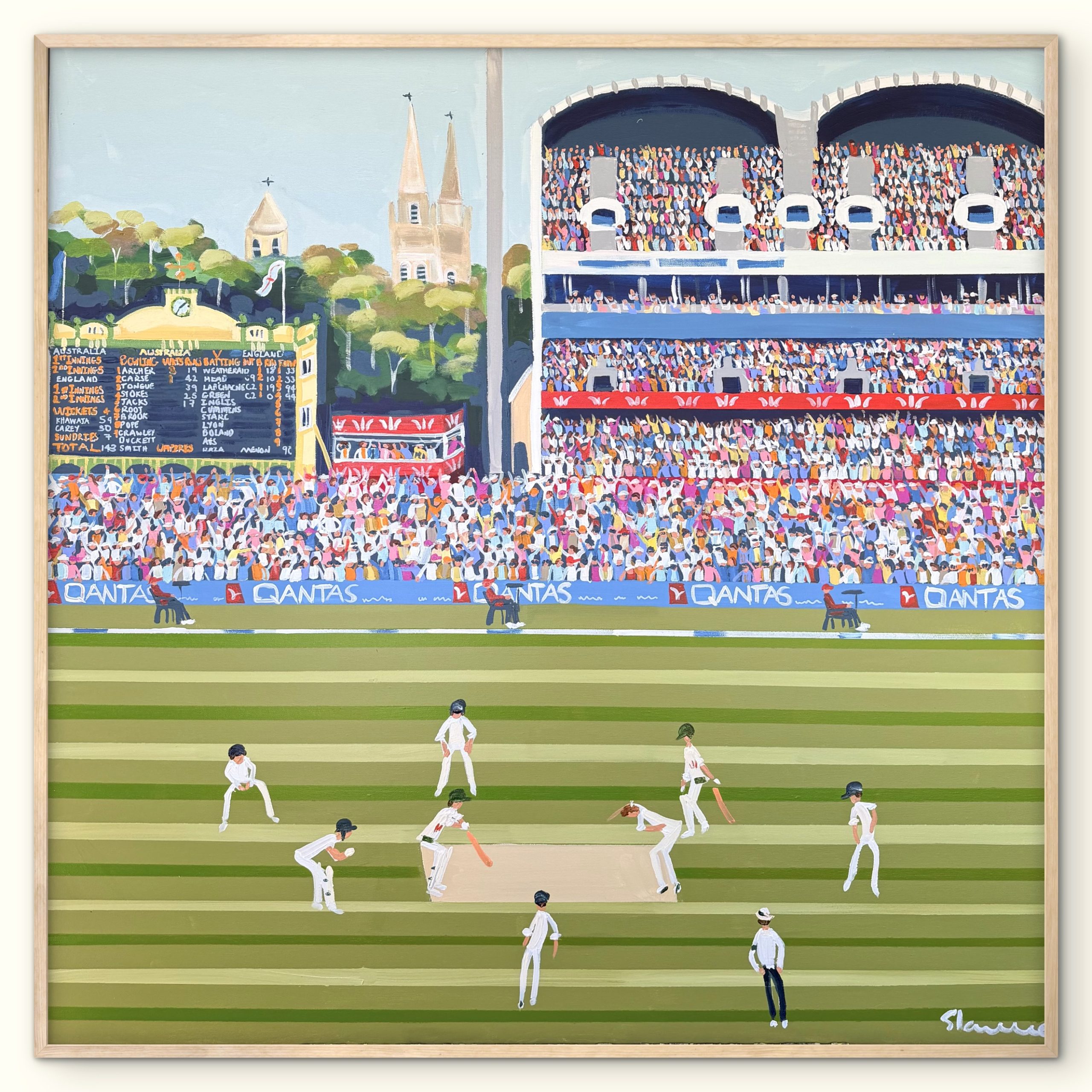 Cricket Adelaide Oval 106x106 framed - Image 5