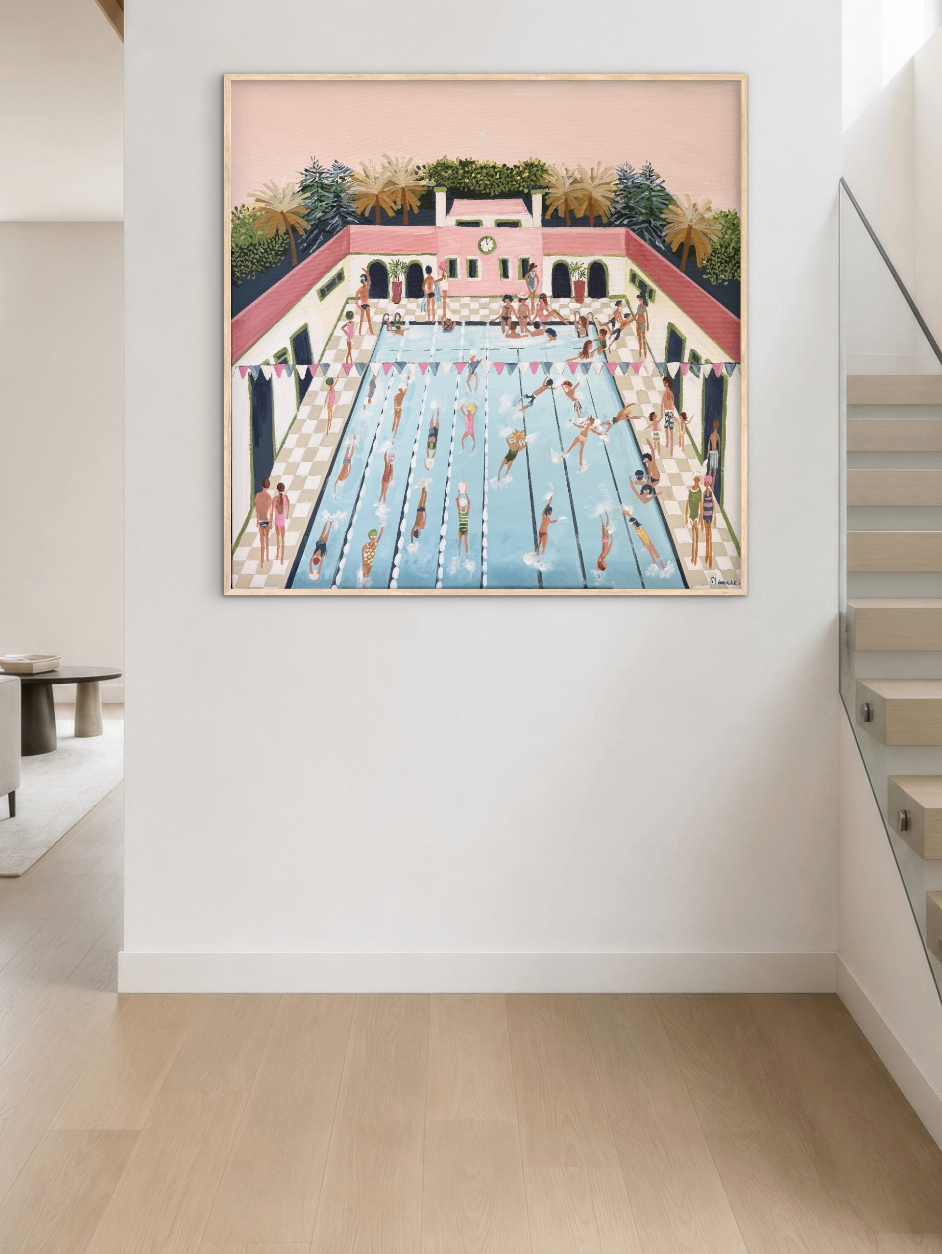 Bathing Beauties 106 x 106cm Framed - Image 6