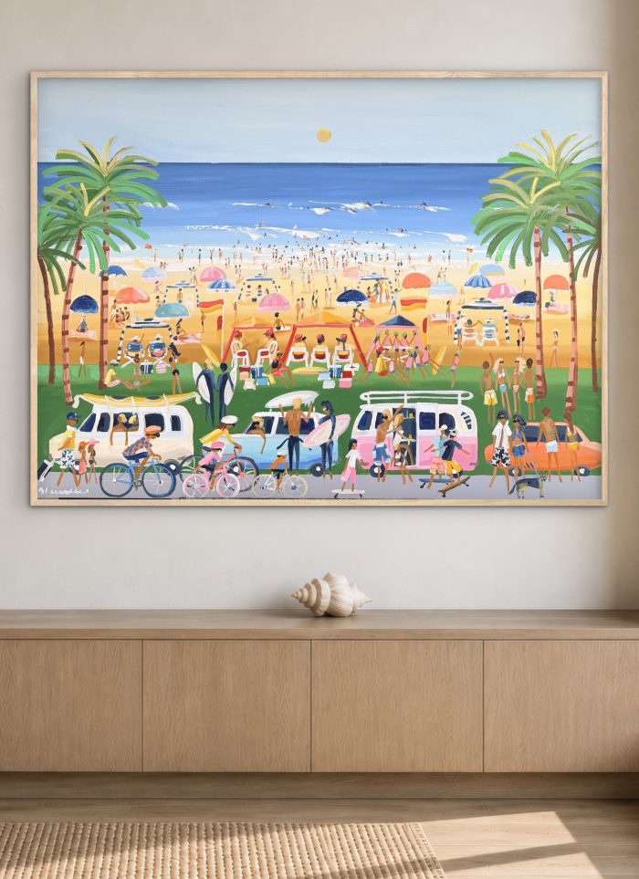 Beach Melba 126x96cm framed