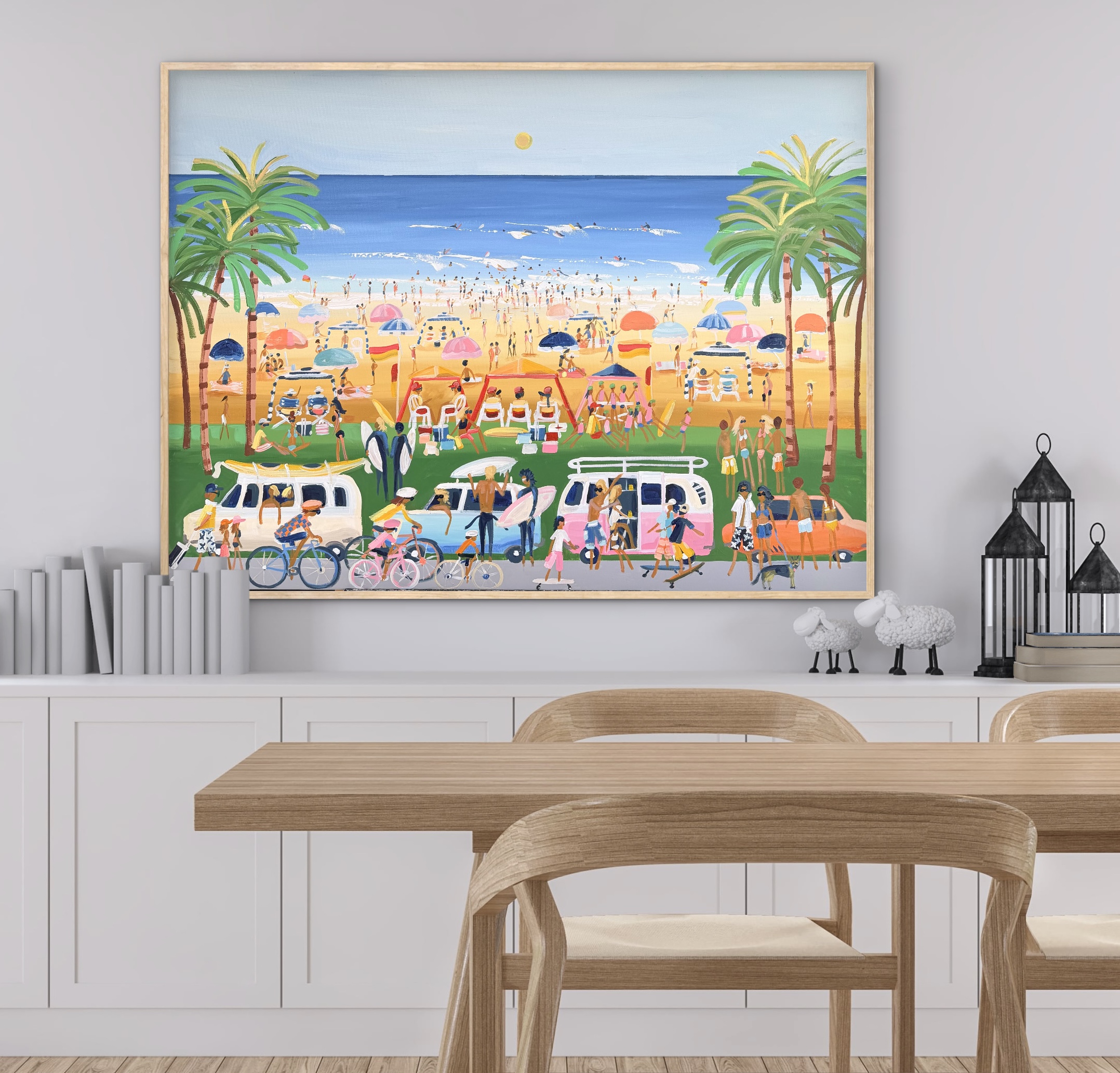 Beach Melba 126x96cm framed - Image 6