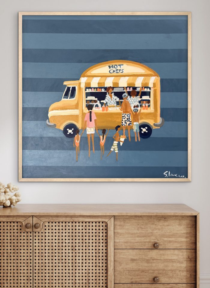 Hot Chips 66 x 66cm framed