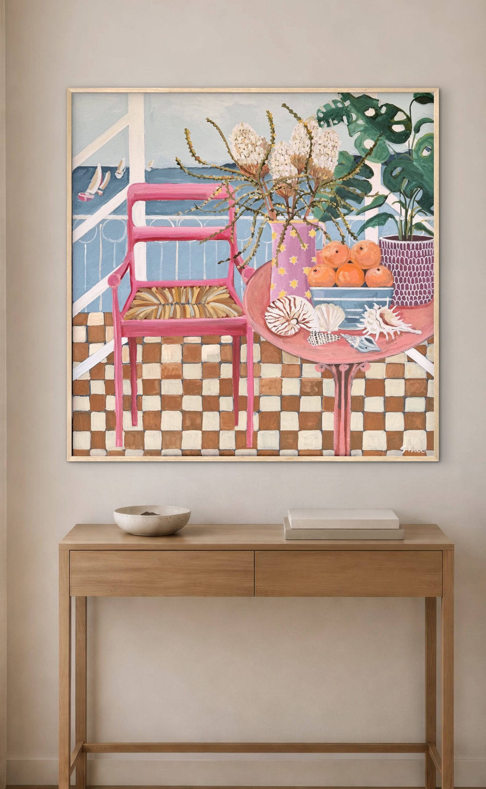 Beachcomber 106x106cm framed - Image 5