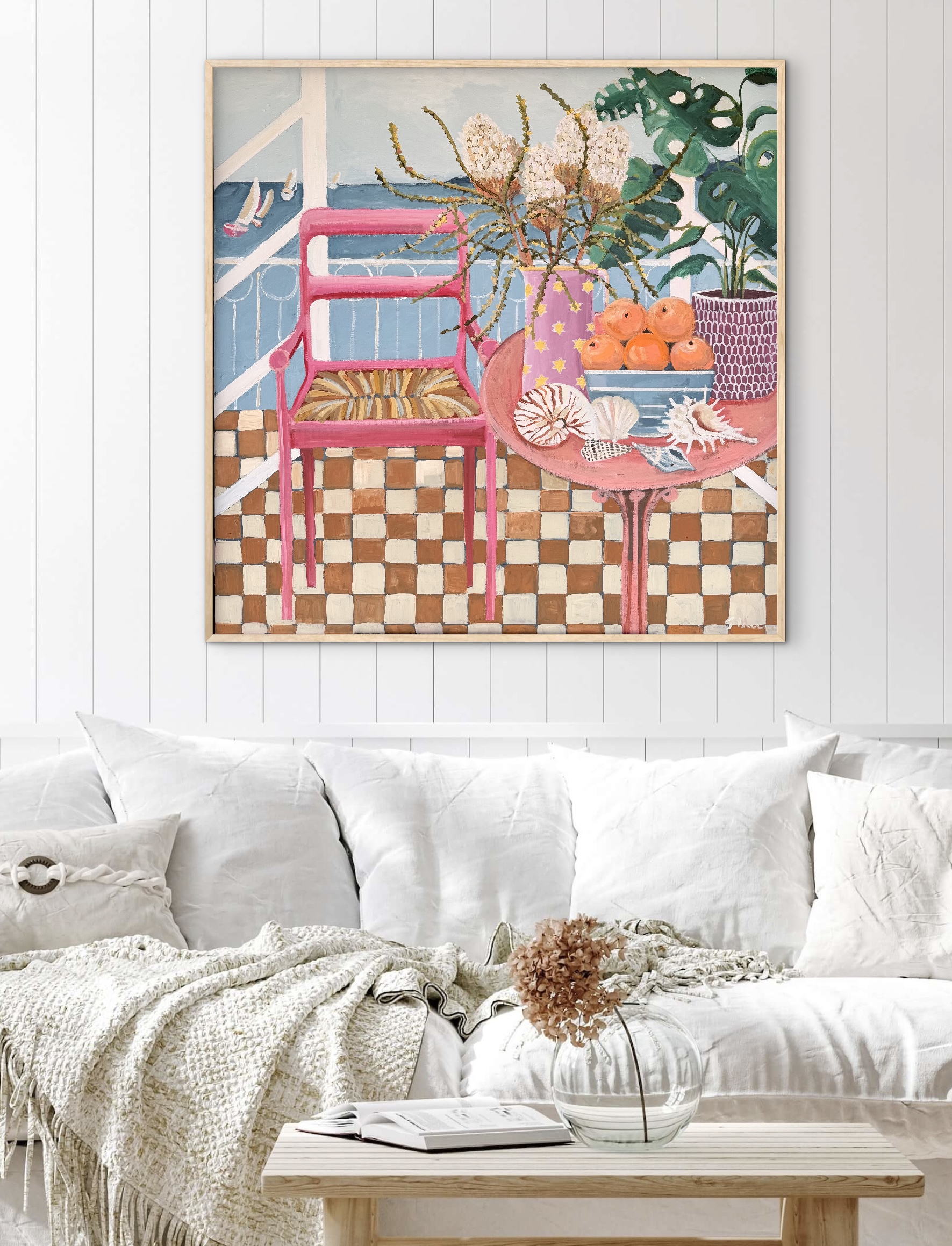 Beachcomber 106x106cm framed - Image 4