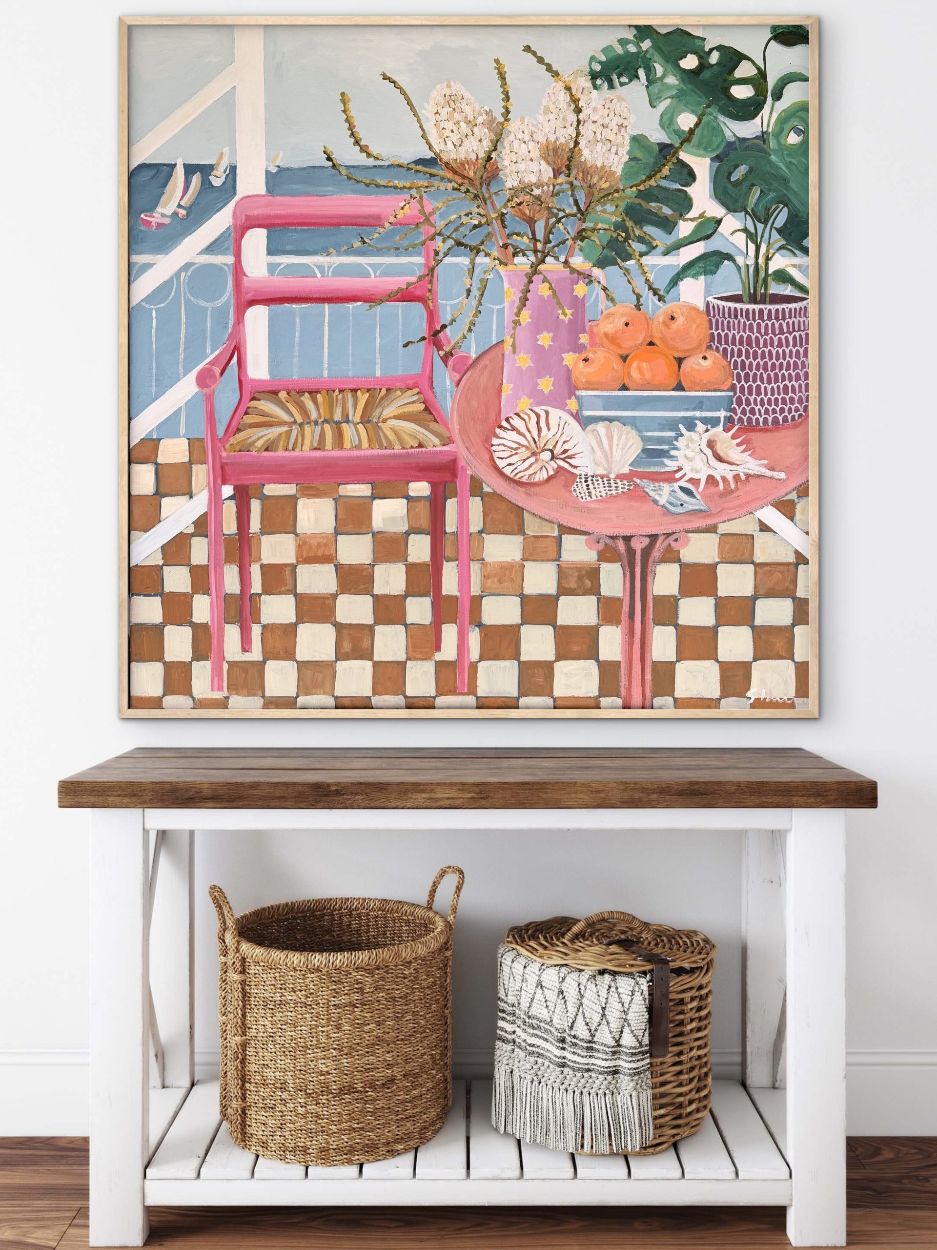Beachcomber 106x106cm framed - Image 3