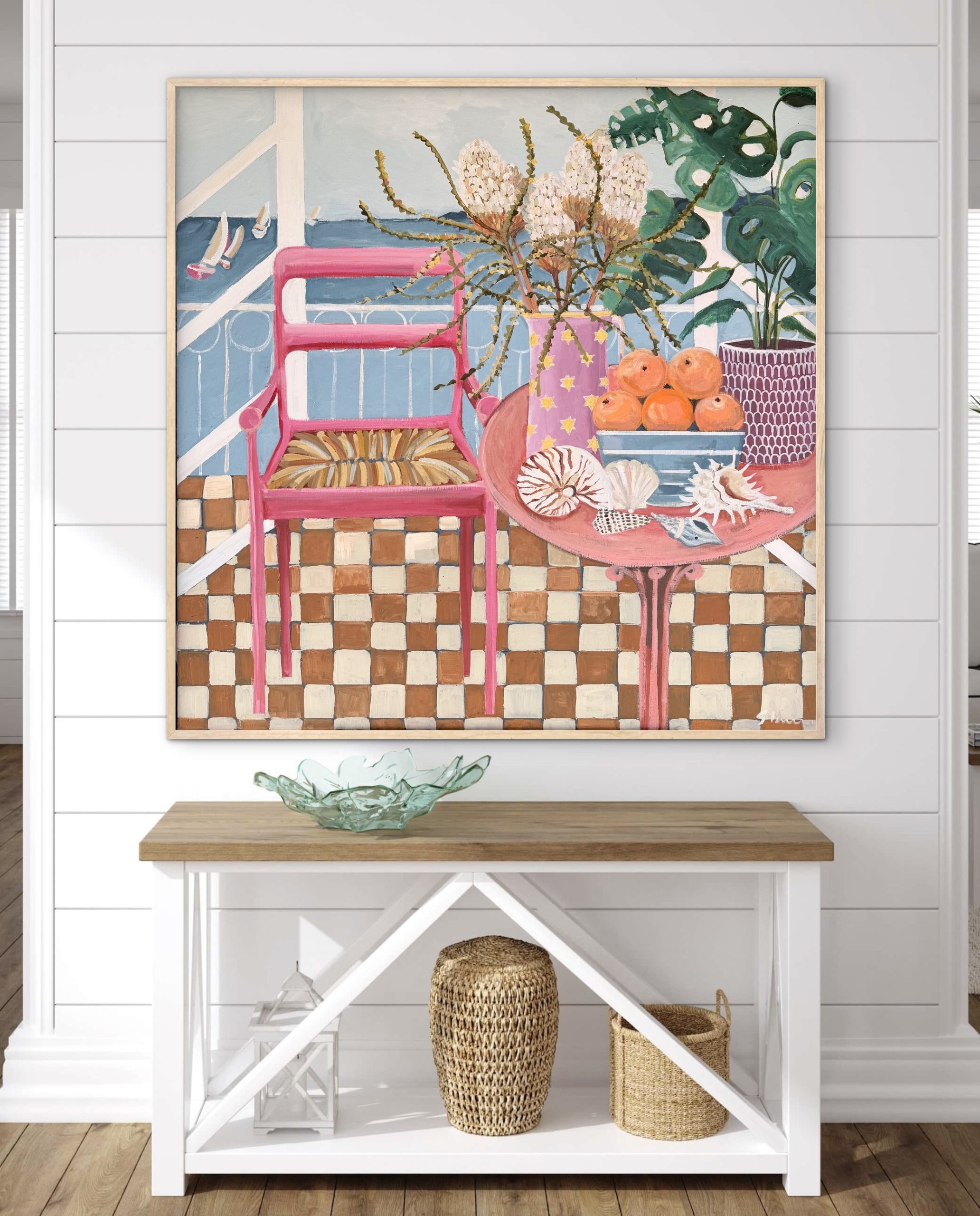 Beachcomber 106x106cm framed - Image 2