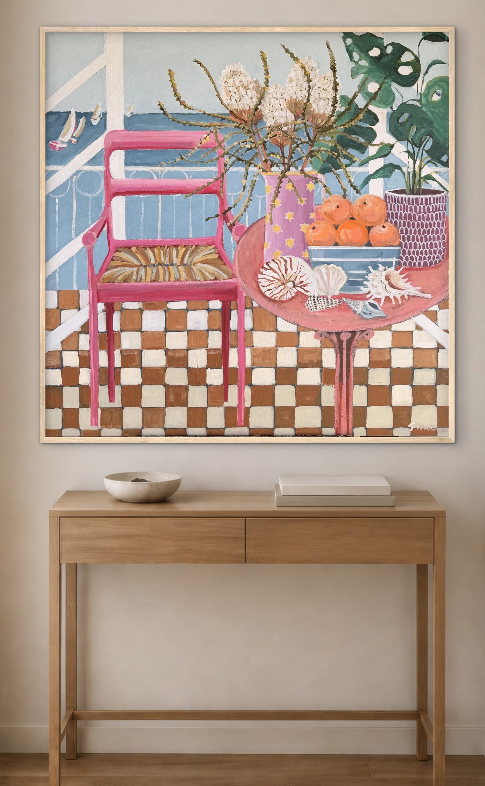 Beachcomber 106x106cm framed - Image 4