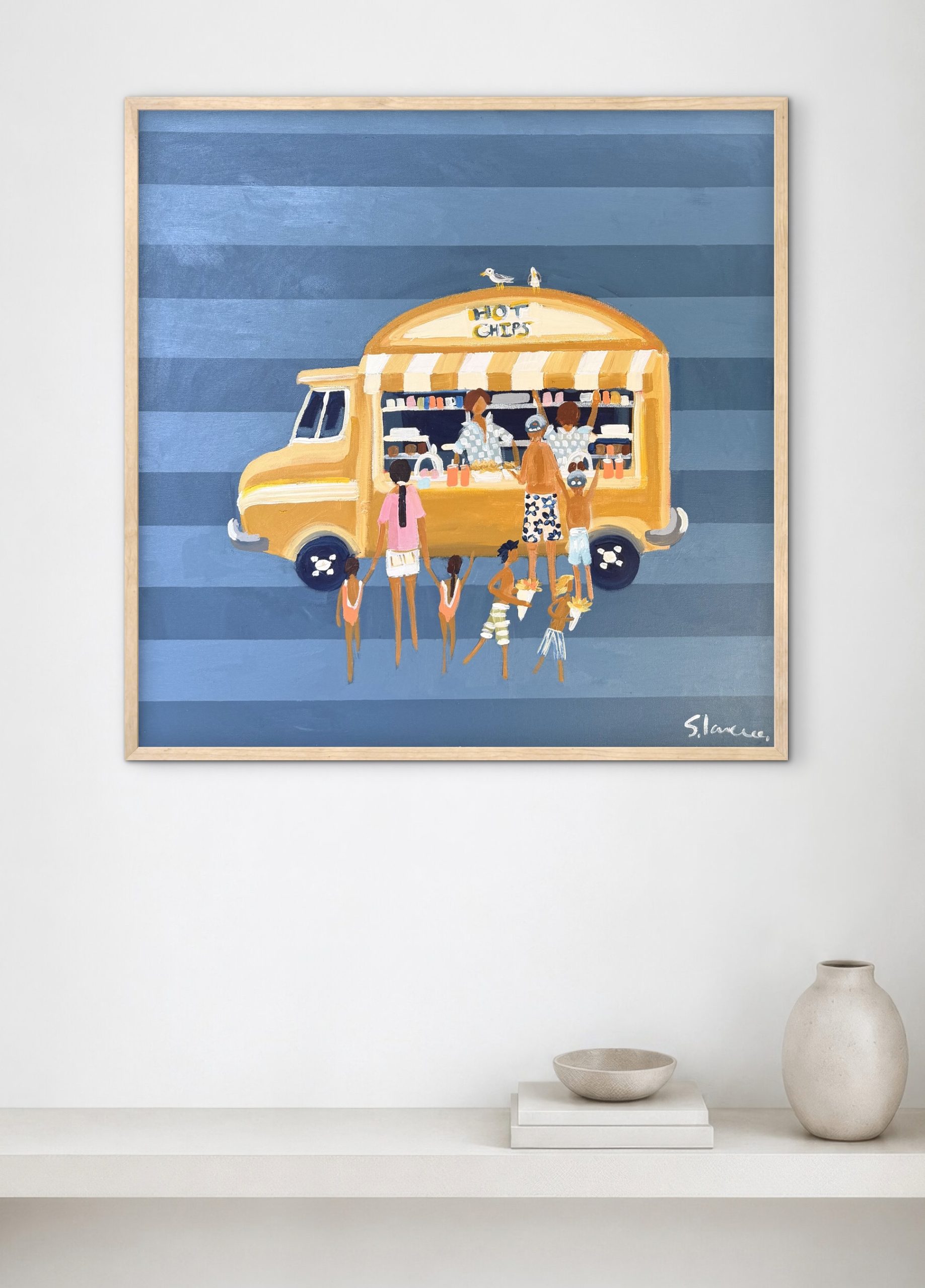 Hot Chips 66 x 66cm framed - Image 6