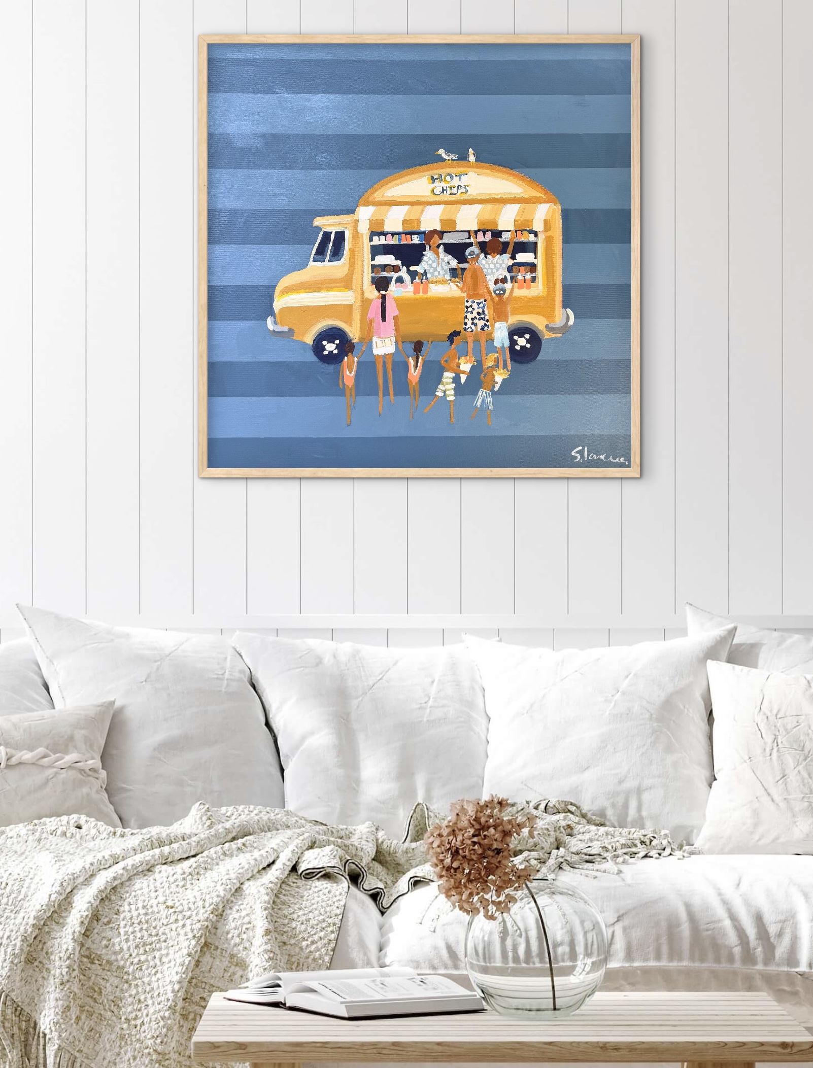 Hot Chips 66 x 66cm framed - Image 4