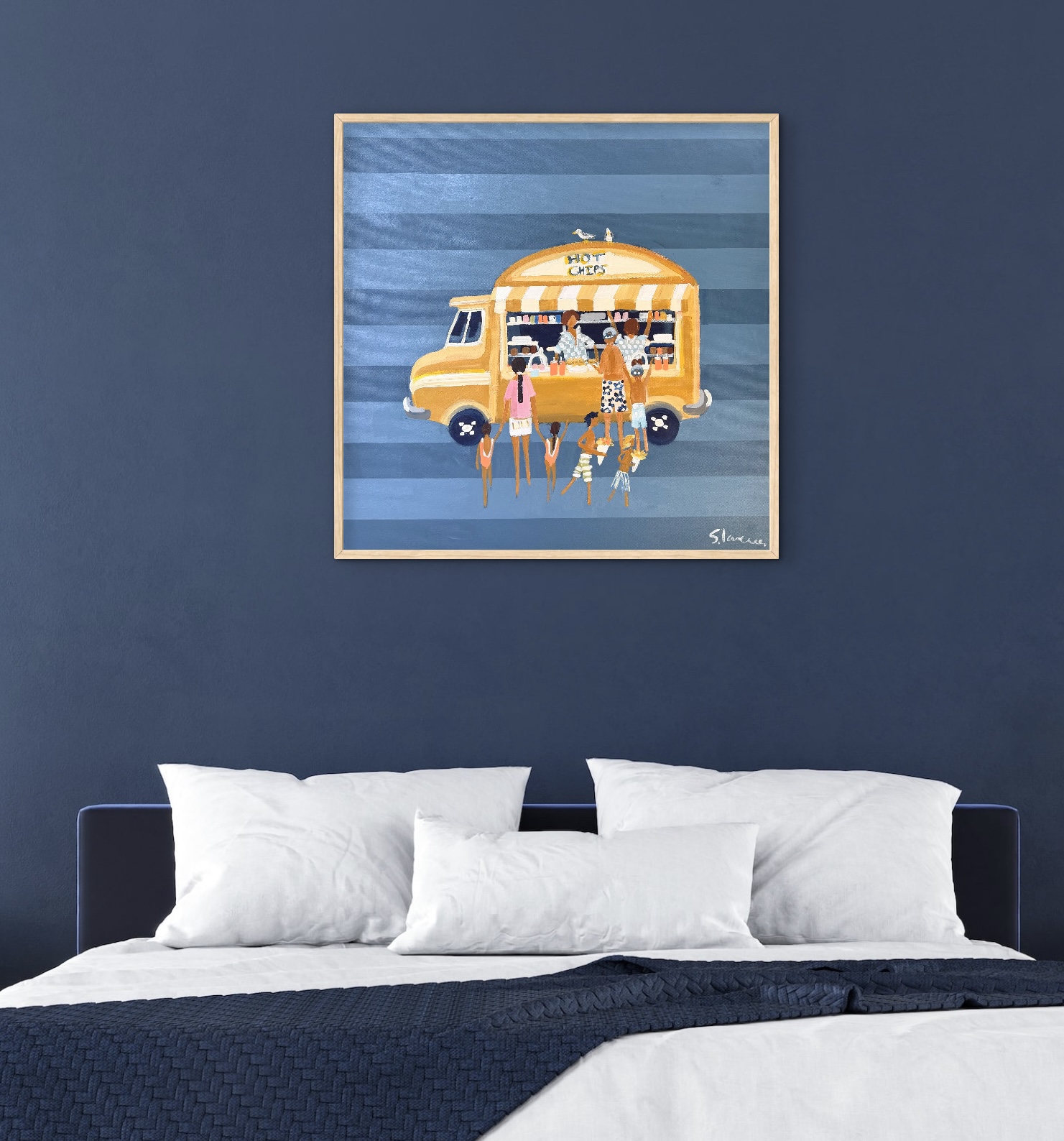 Hot Chips 66 x 66cm framed - Image 3