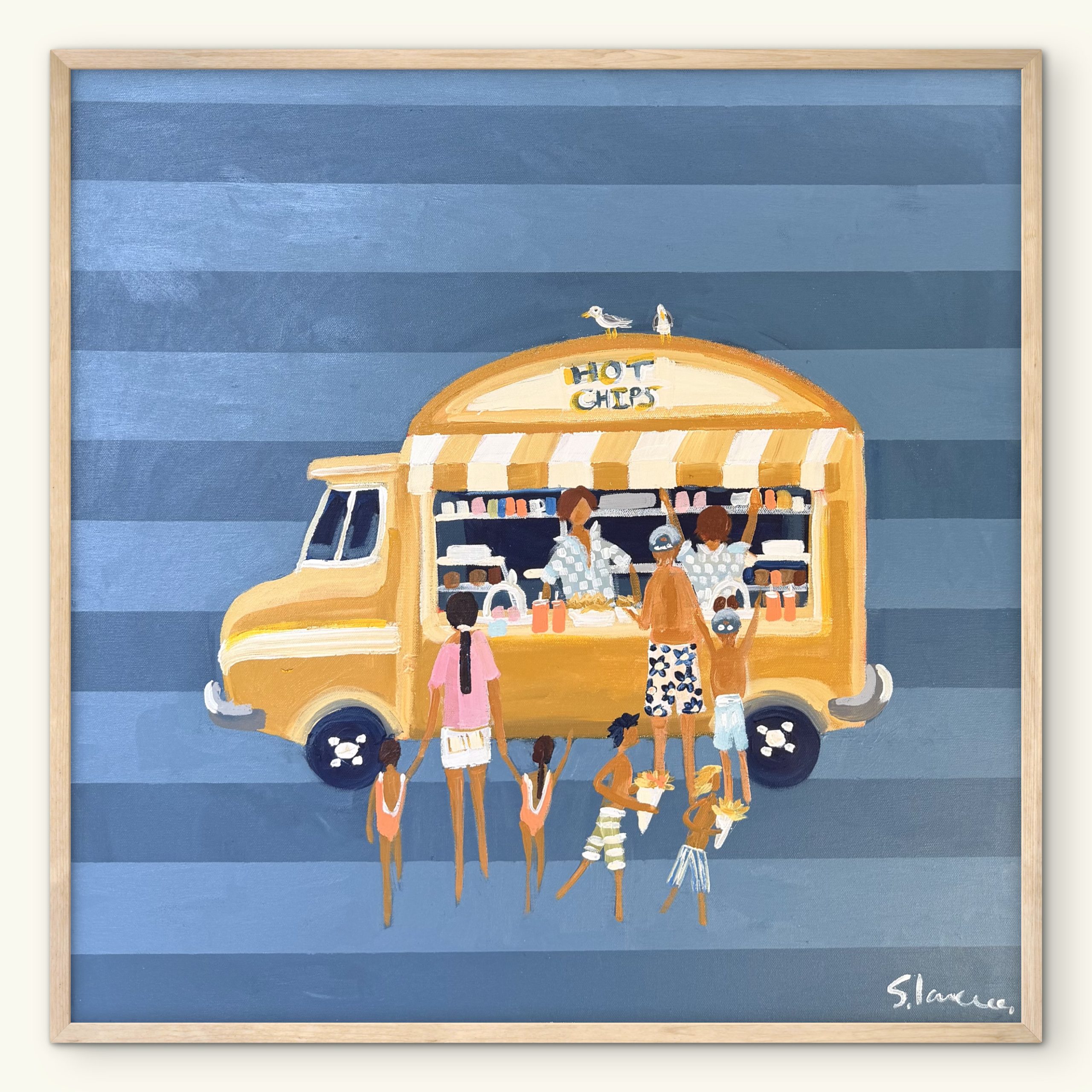 Hot Chips 66 x 66cm framed - Image 2