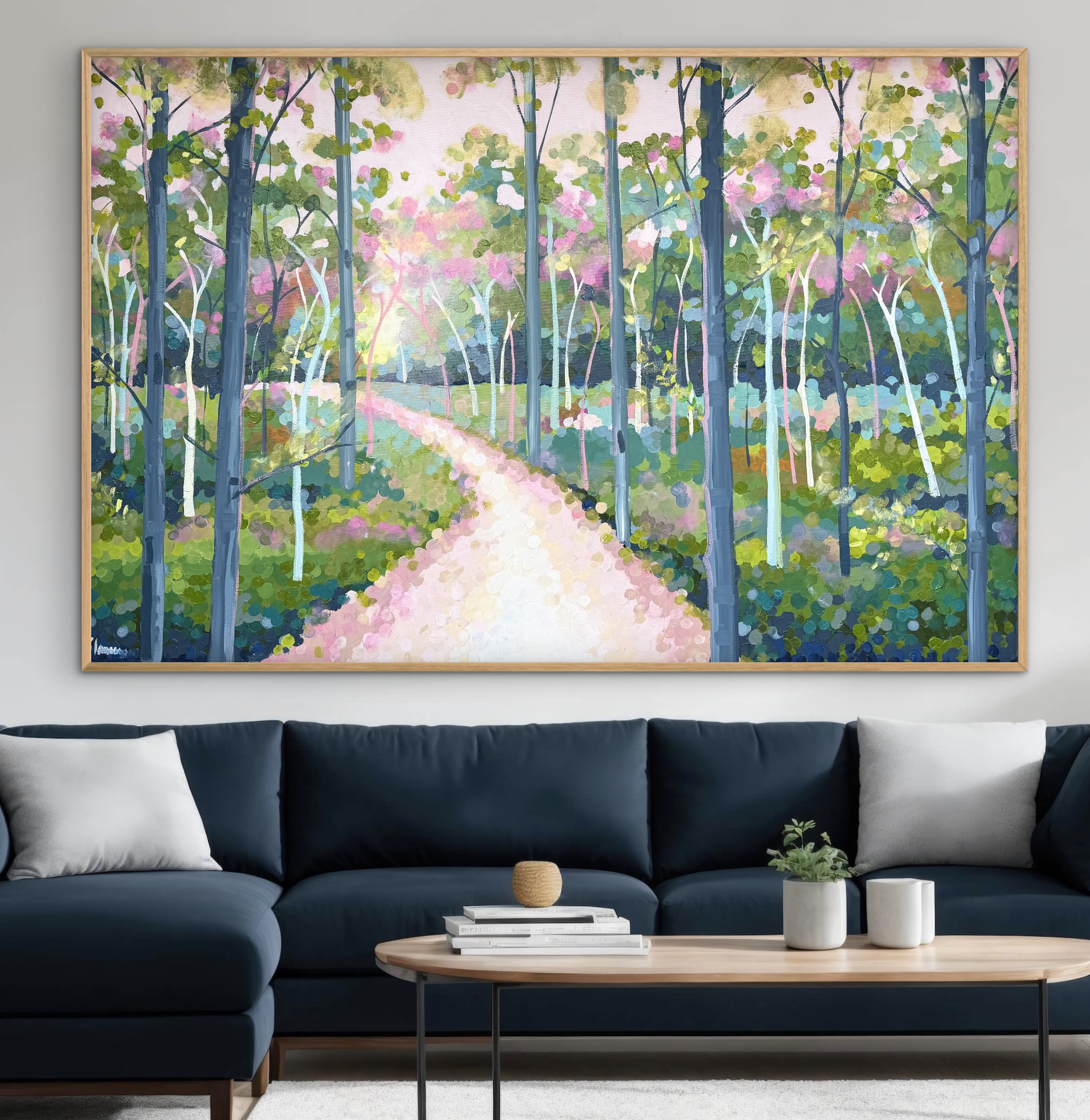 Pathways 157x107cm framed - Image 3