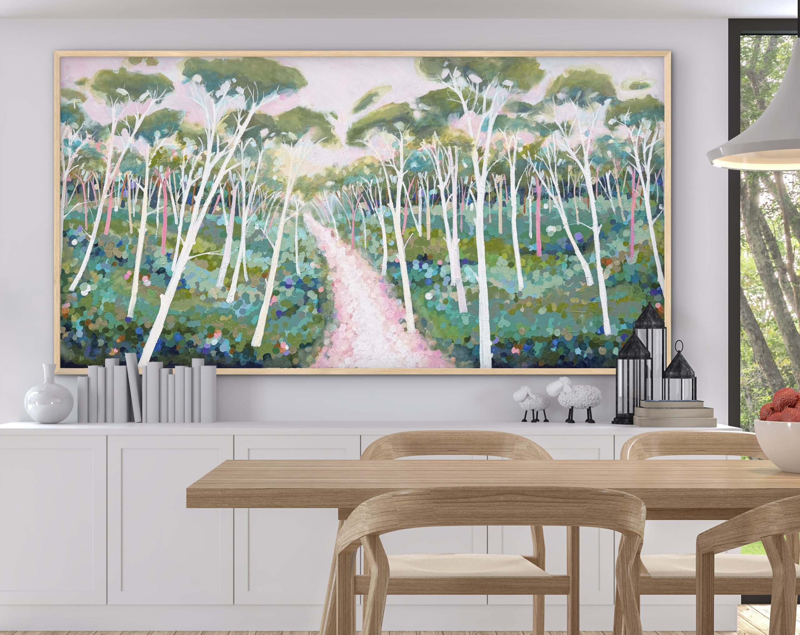 Path to the Sea 187x97cm framed - Image 3