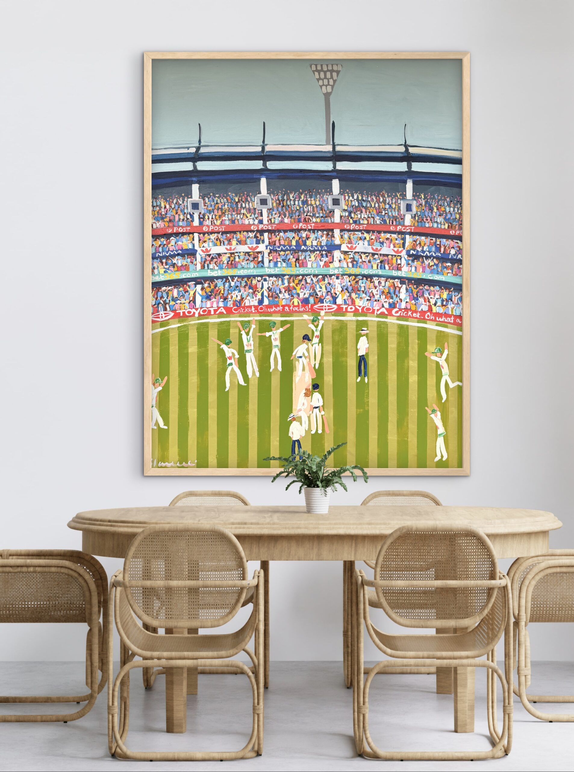 Cricket MCG 96 x 126cm framed - Image 4