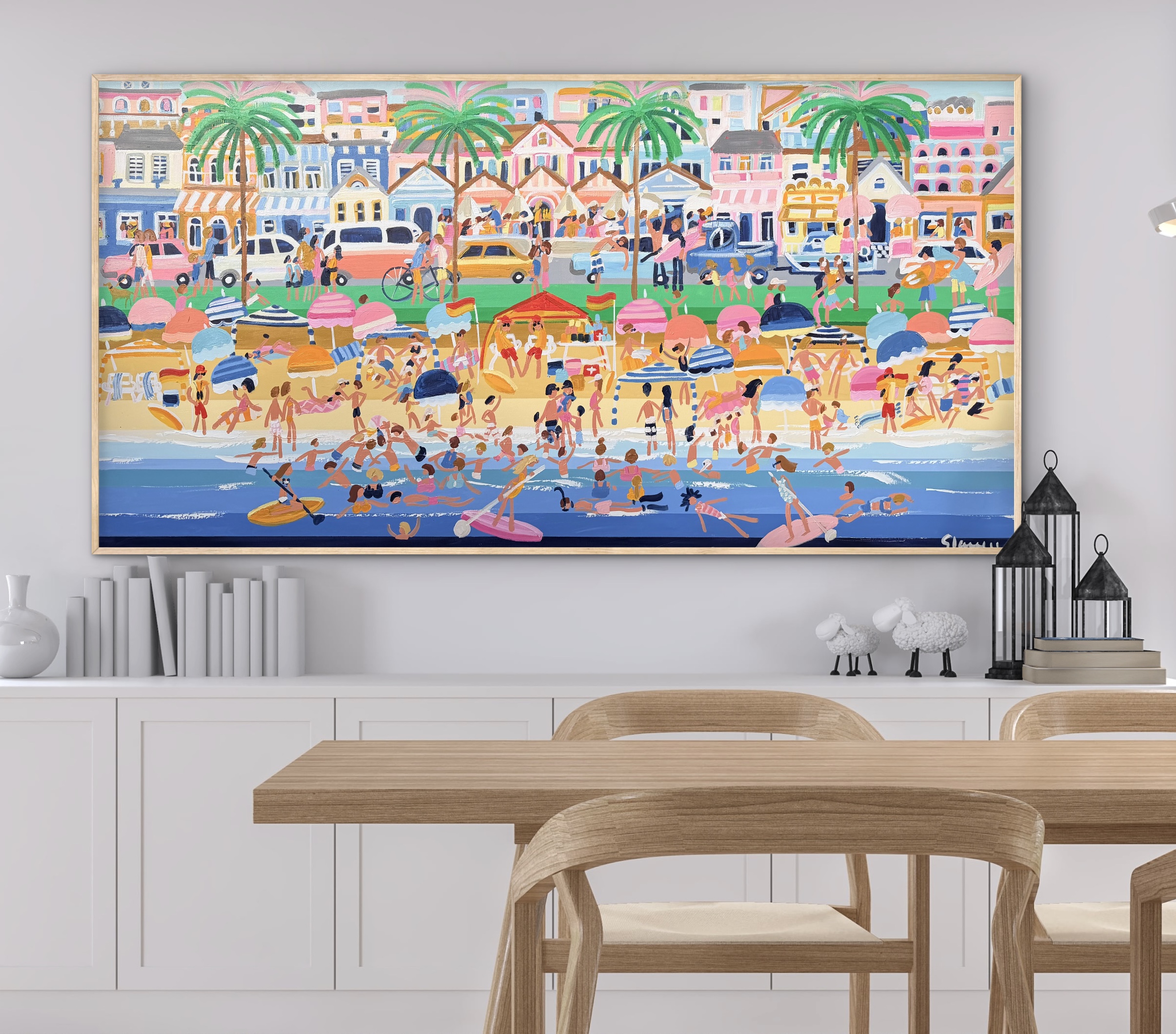 Lazy Sundays 187 x 97cm framed - Image 5