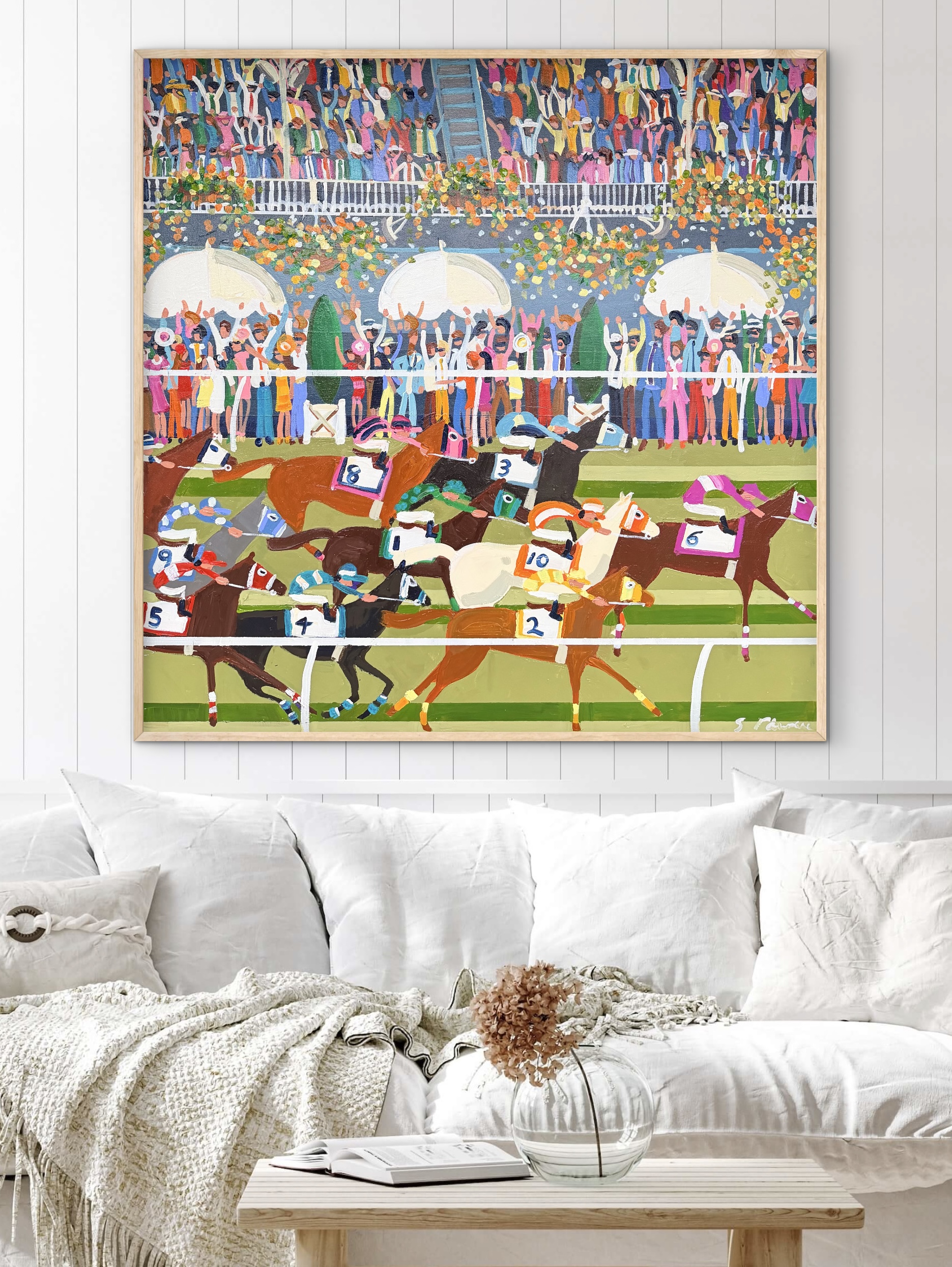 Odds on Favourite 106 x 106 cm framed - Image 7