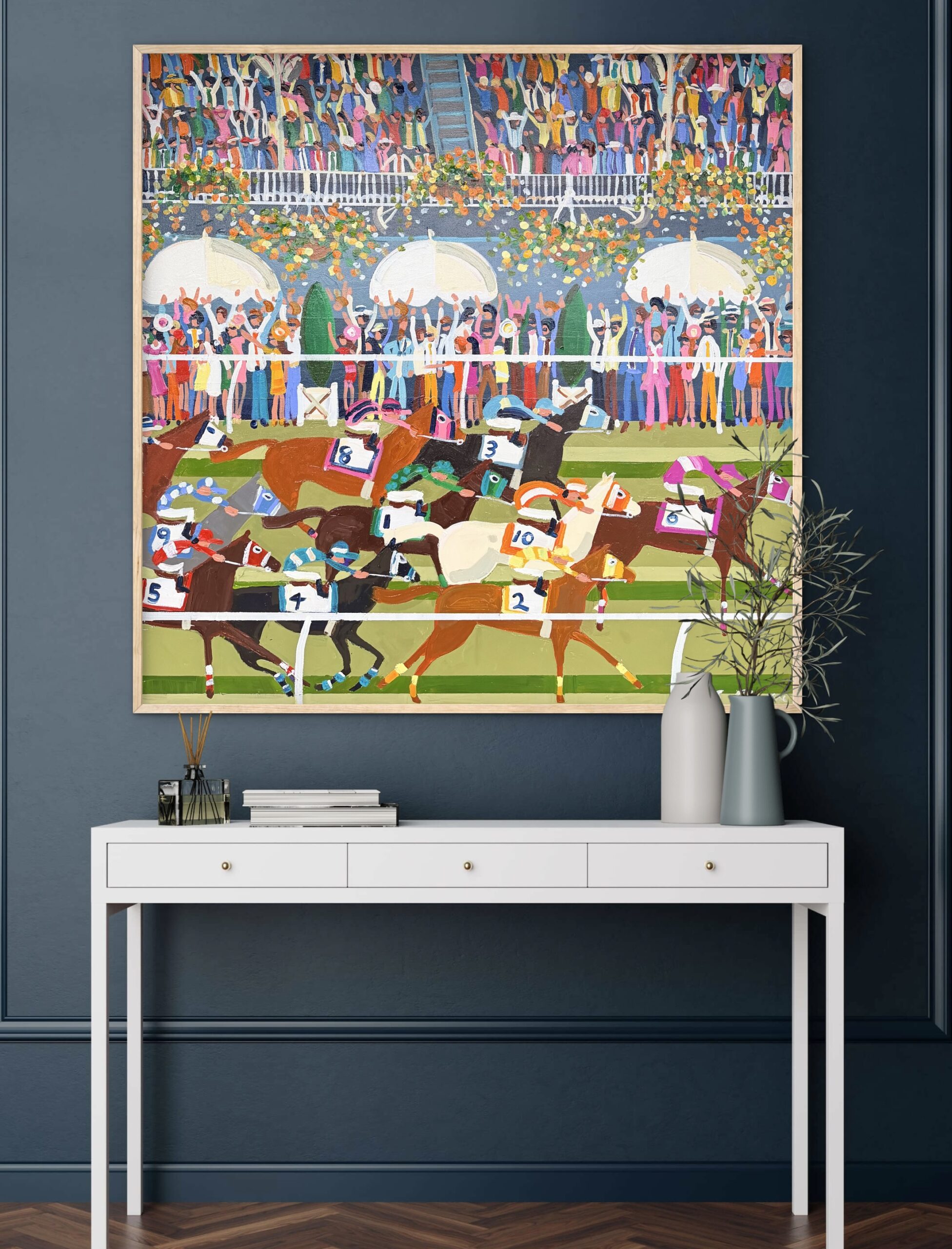 Odds on Favourite 106 x 106 cm framed - Image 3