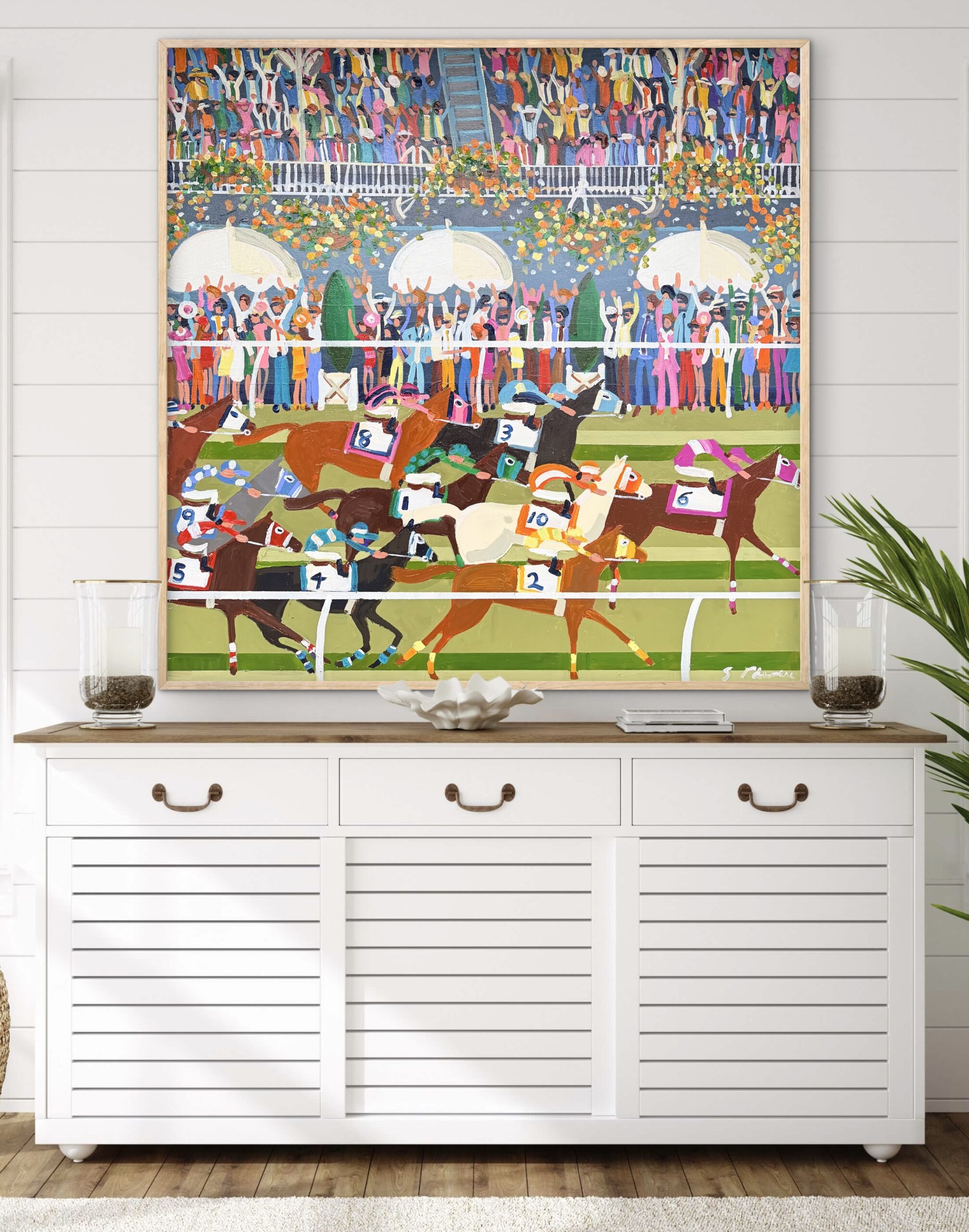 Odds on Favourite 106 x 106 cm framed - Image 5