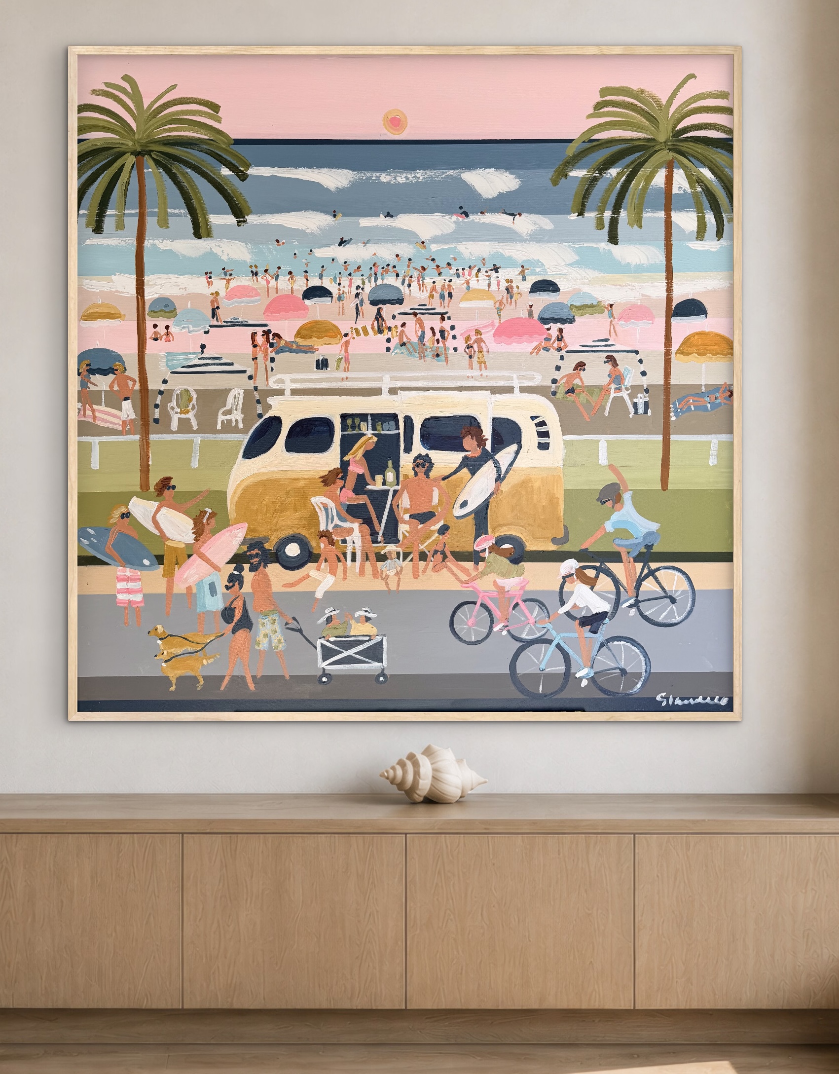 Day Tripping 106x106cm framed