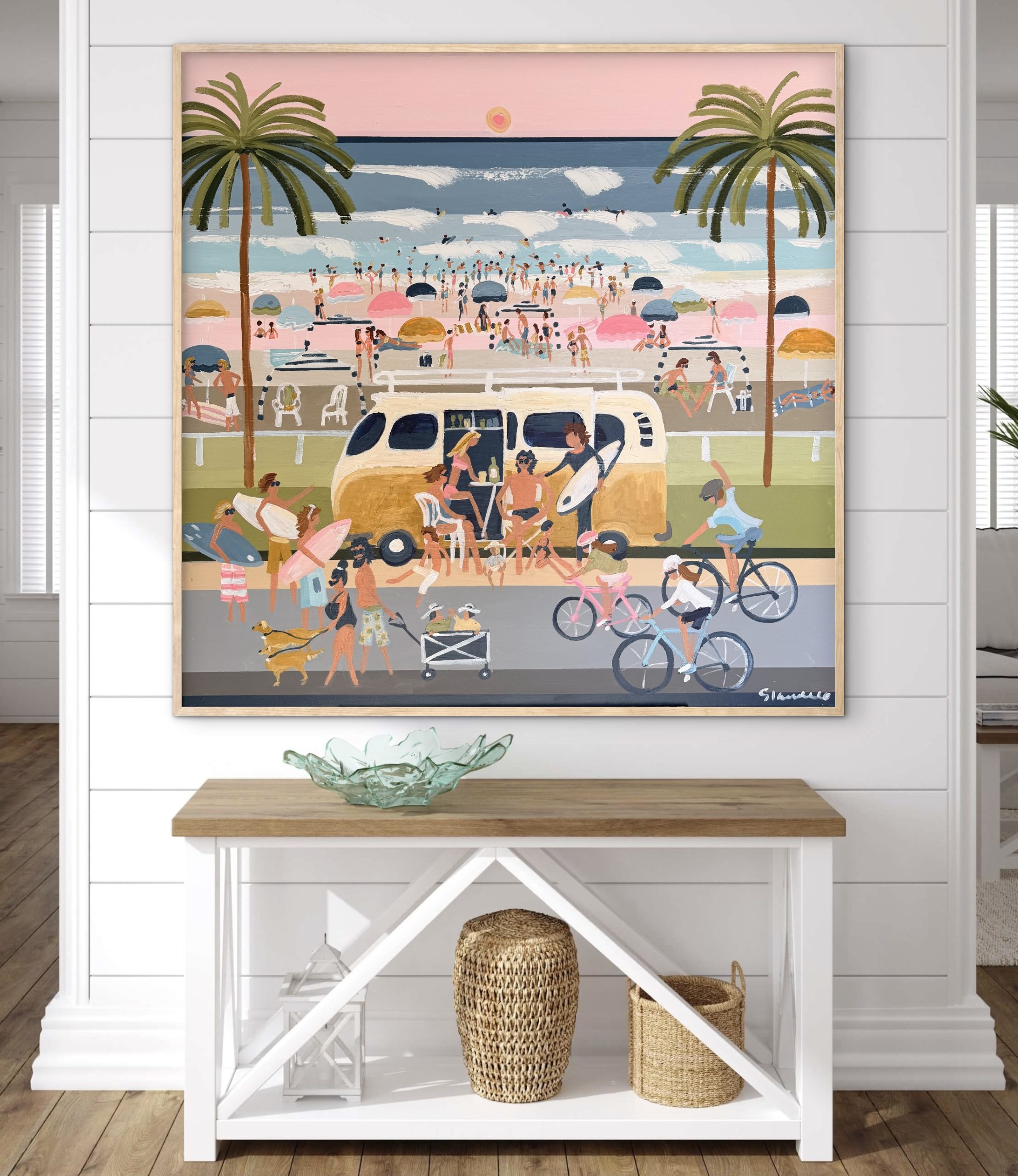 Day Tripping 106x106cm framed - Image 5