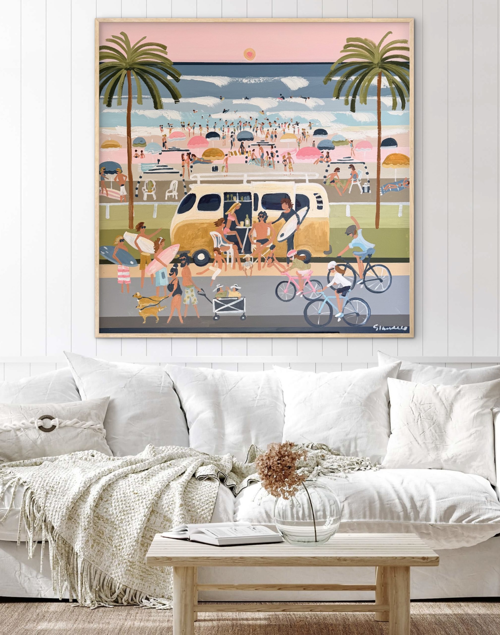 Day Tripping 106x106cm framed - Image 6