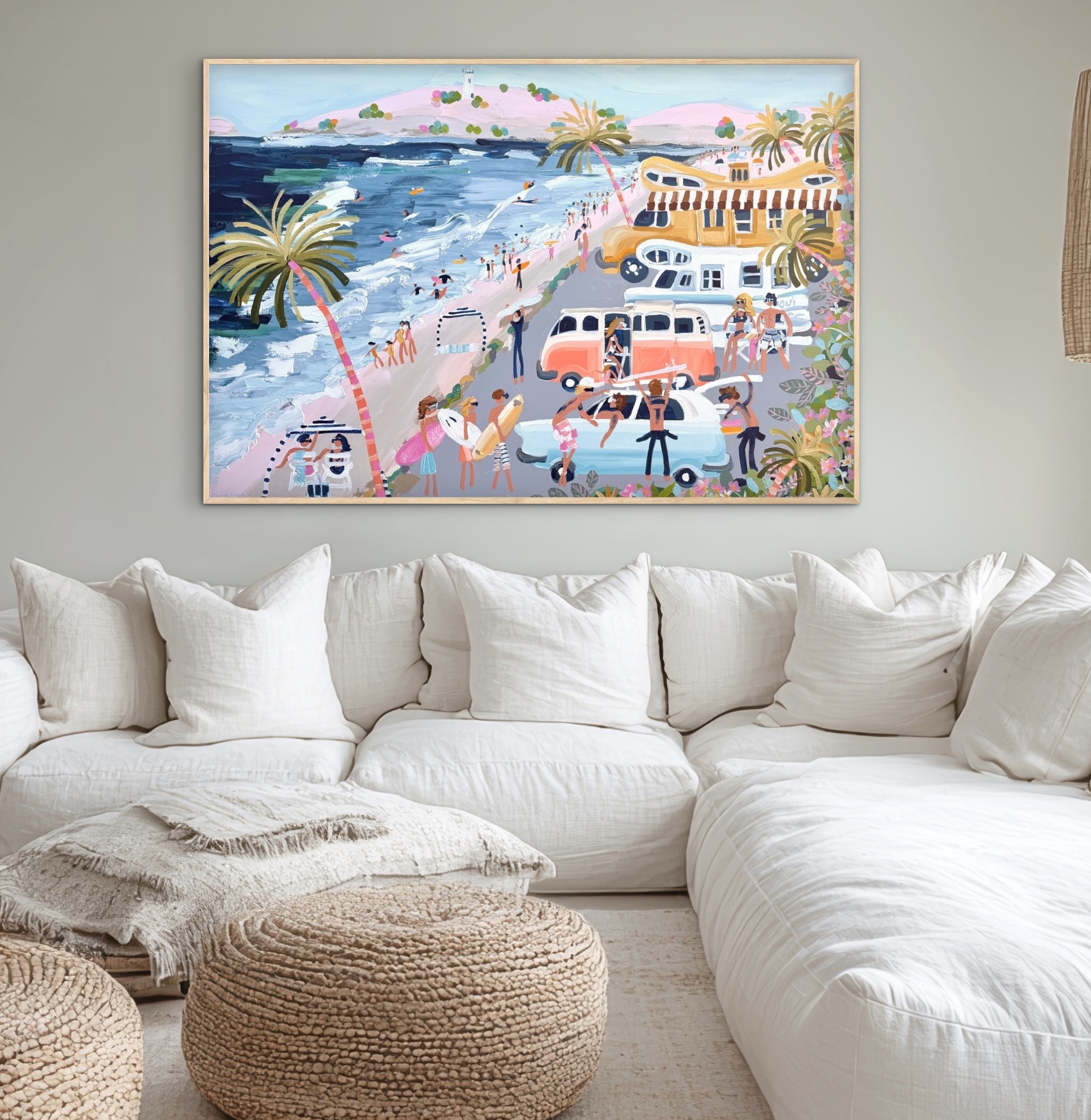 Island Life 157x107cm framed - Image 4