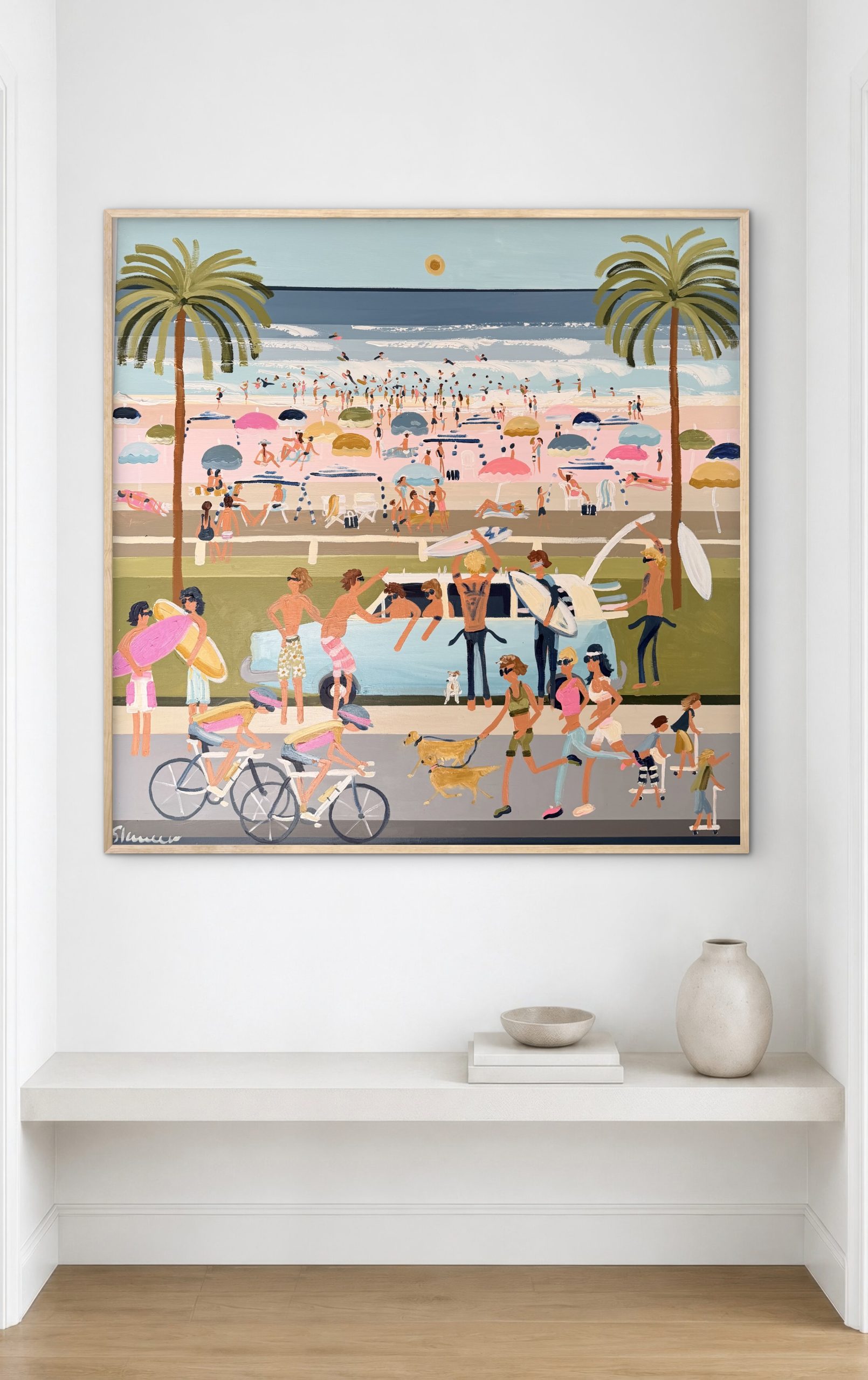 Boys of Summer 106x106 cm framed - Image 2