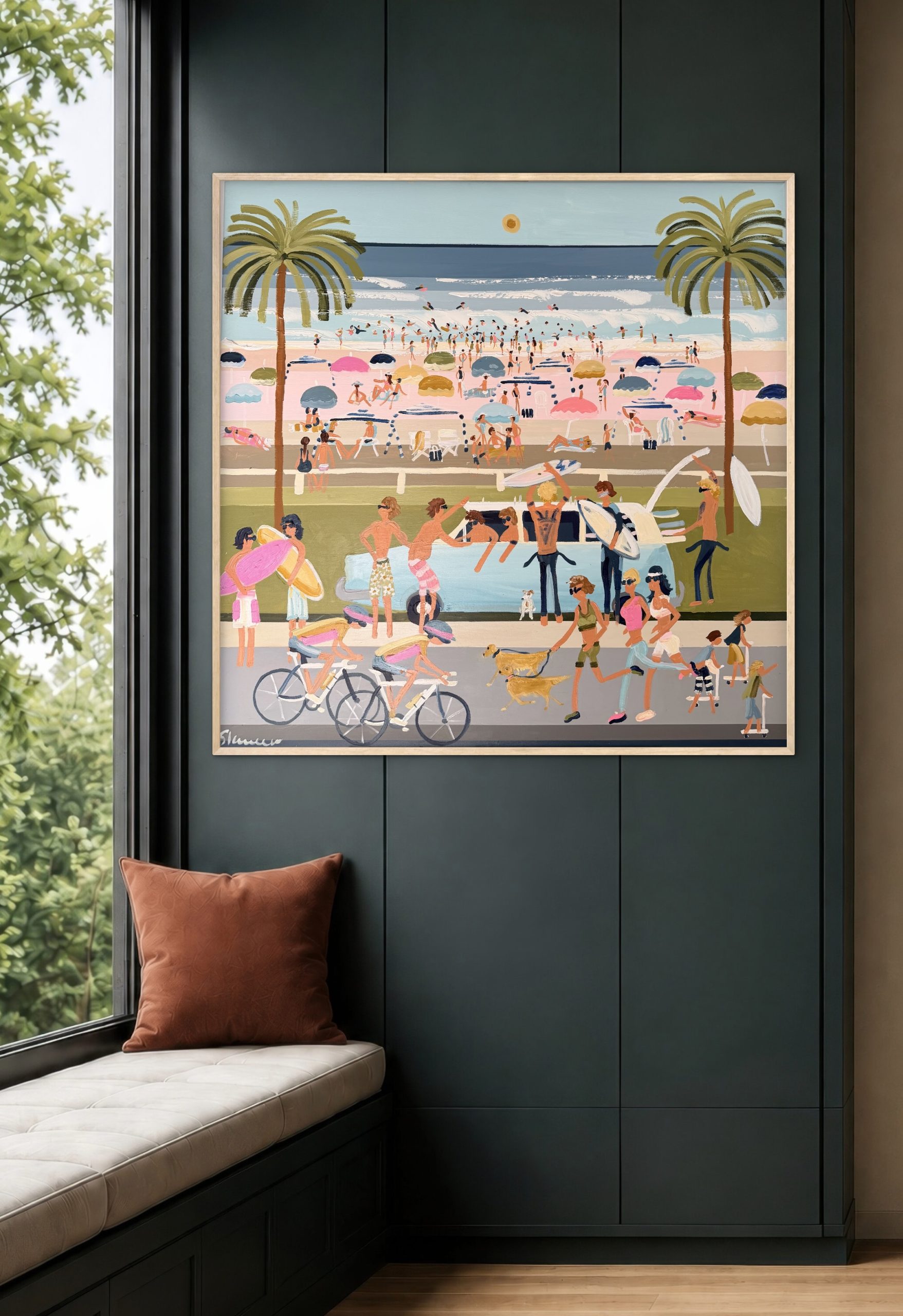Boys of Summer 106x106 cm framed - Image 4