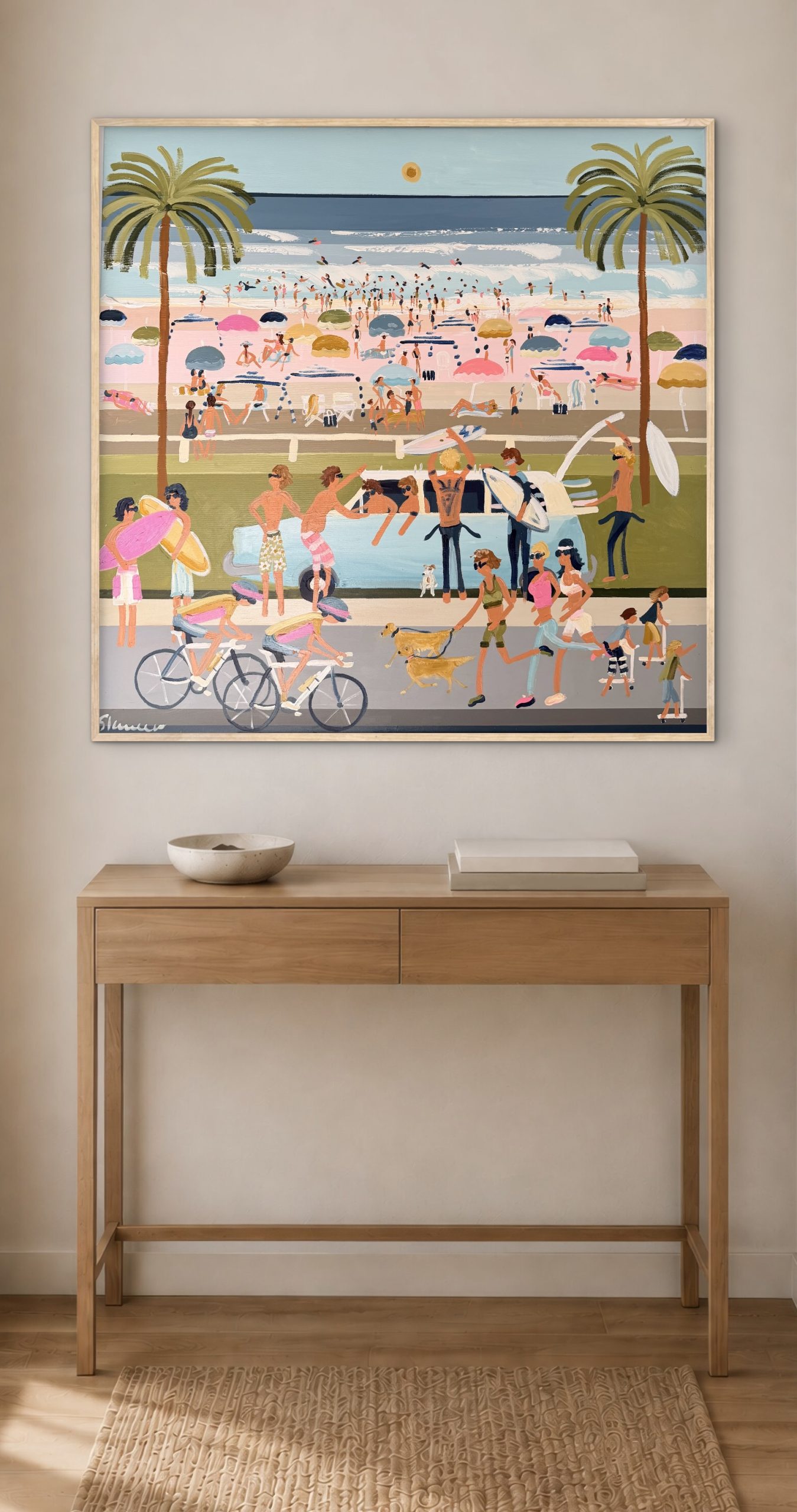 Boys of Summer 106x106 cm framed - Image 5