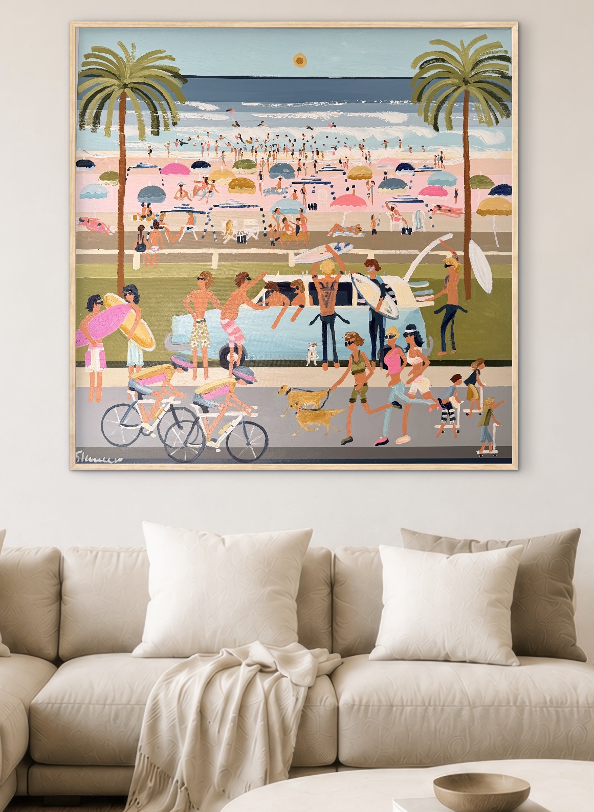 Boys of Summer 106x106 cm framed - Image 6