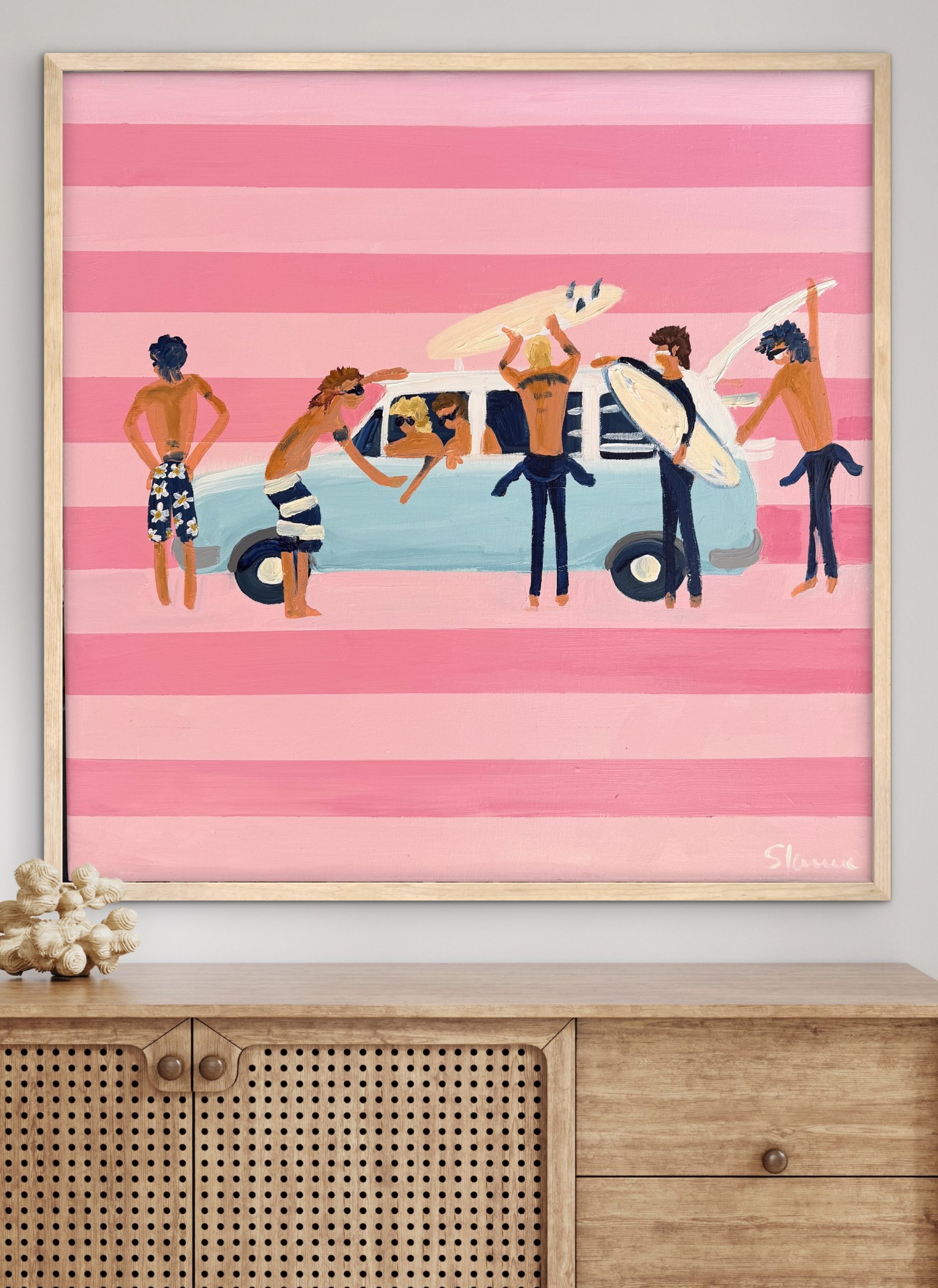 Boys of Summer 66 x 66cm framed - Image 6