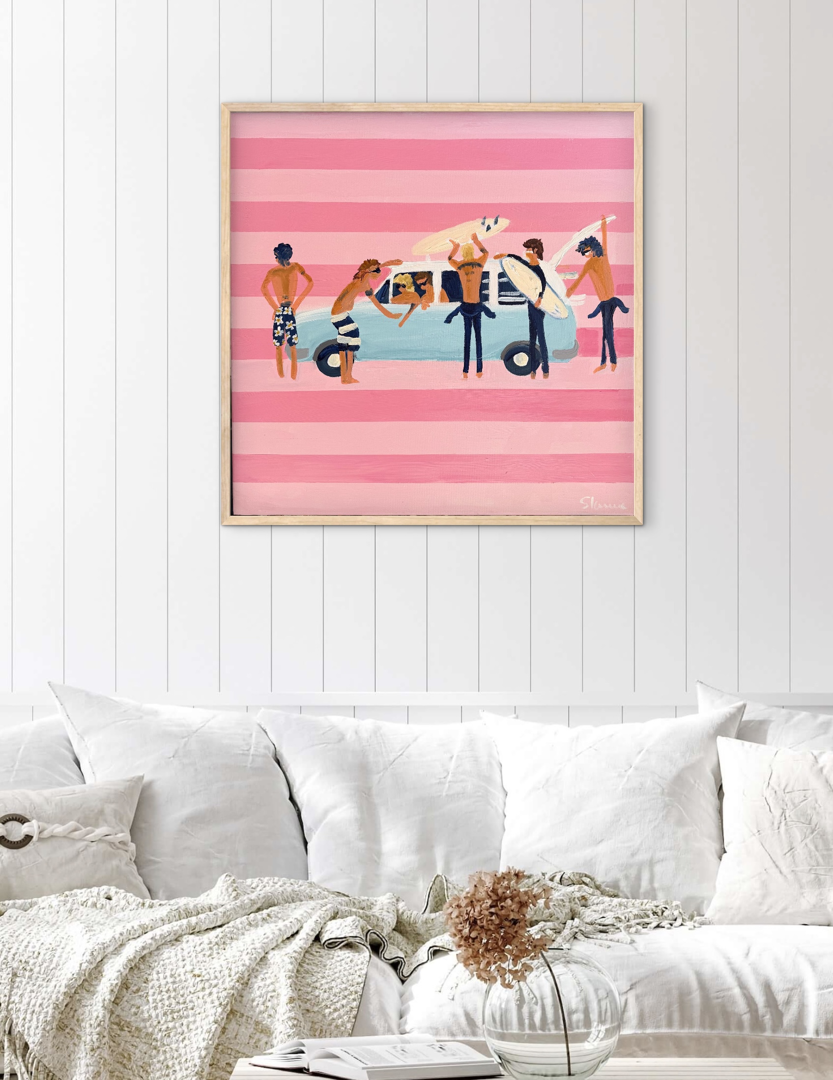 Boys of Summer 66 x 66cm framed - Image 5