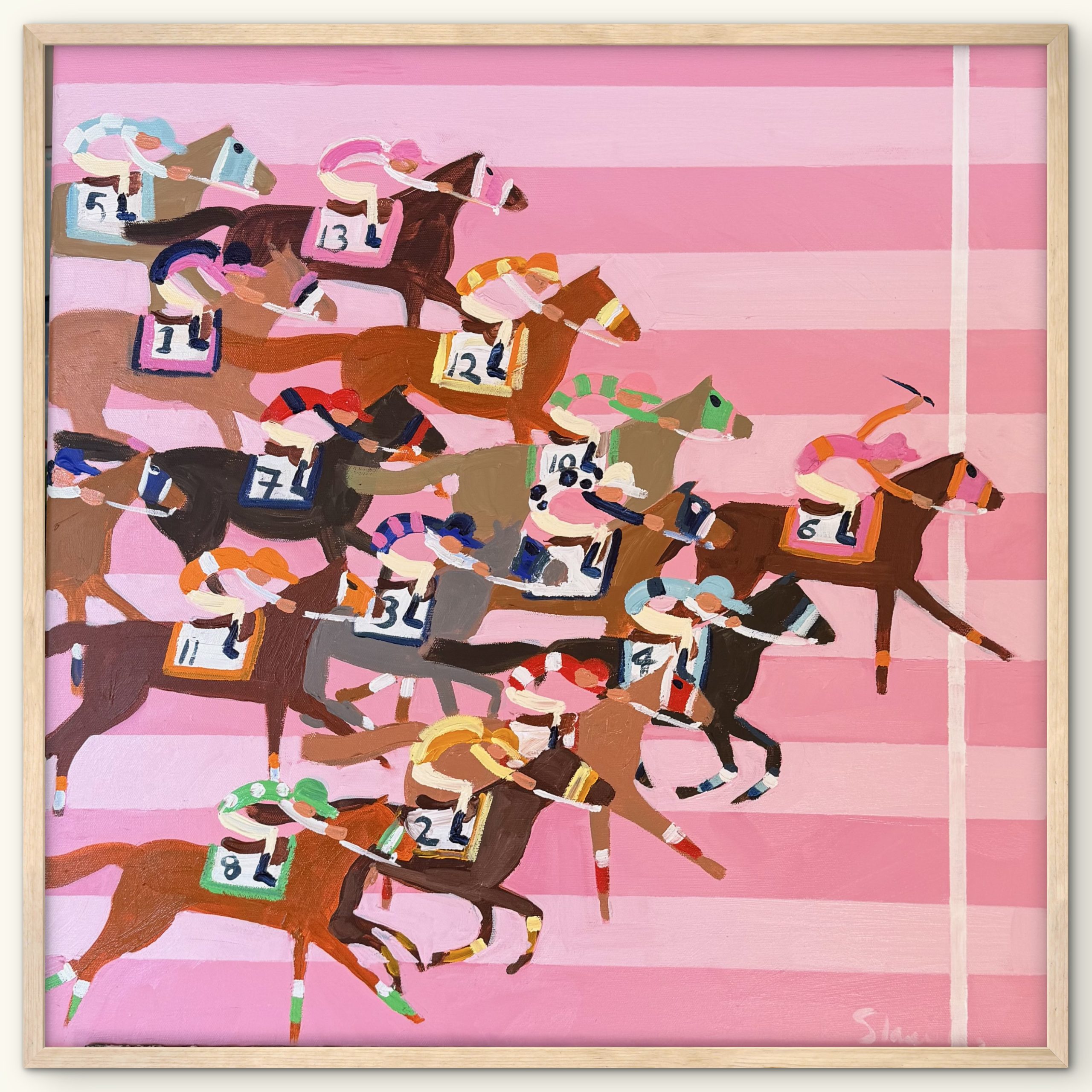 Odds on Favourite 66 x 66cm framed