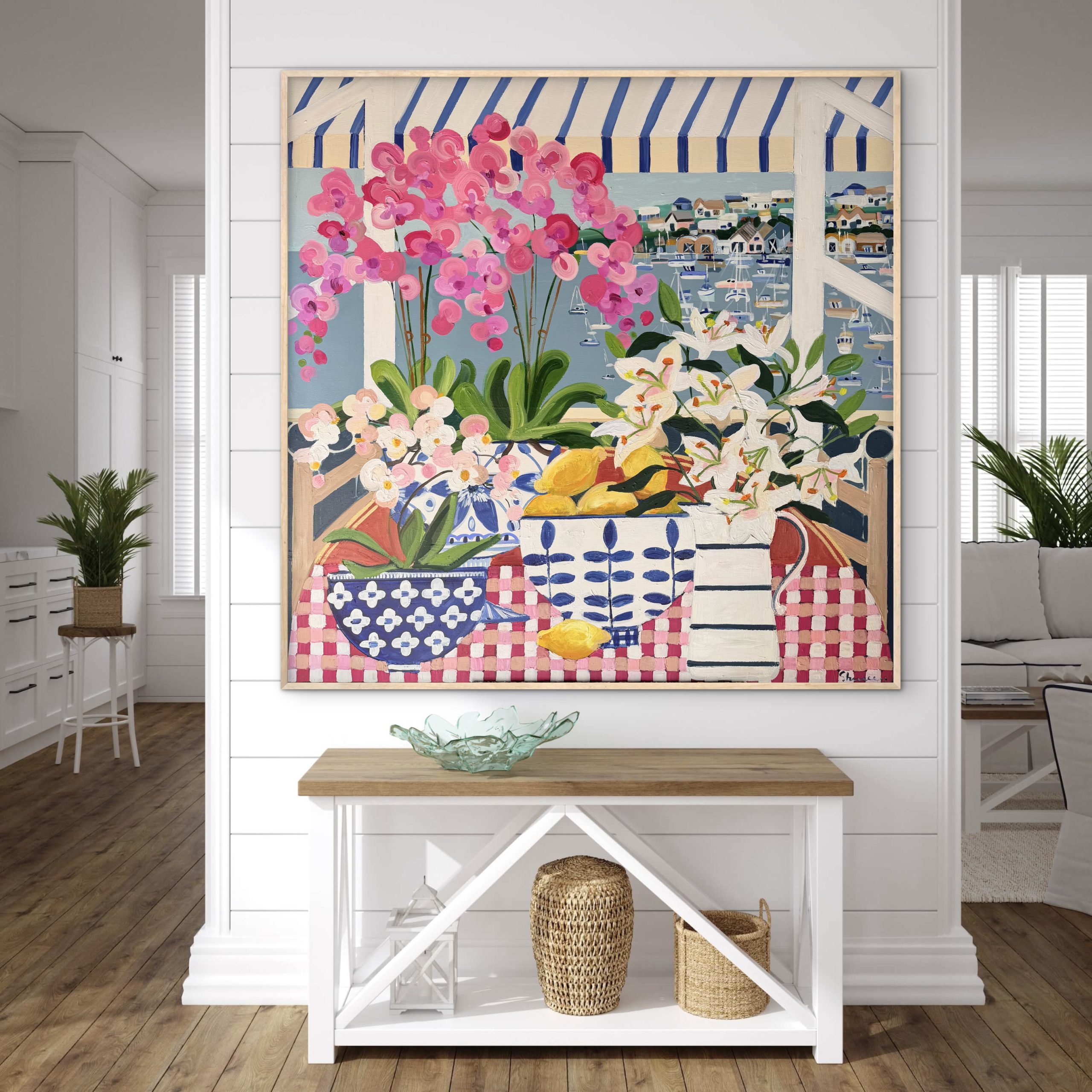 Coastal Views 126x126cm framed - Image 3