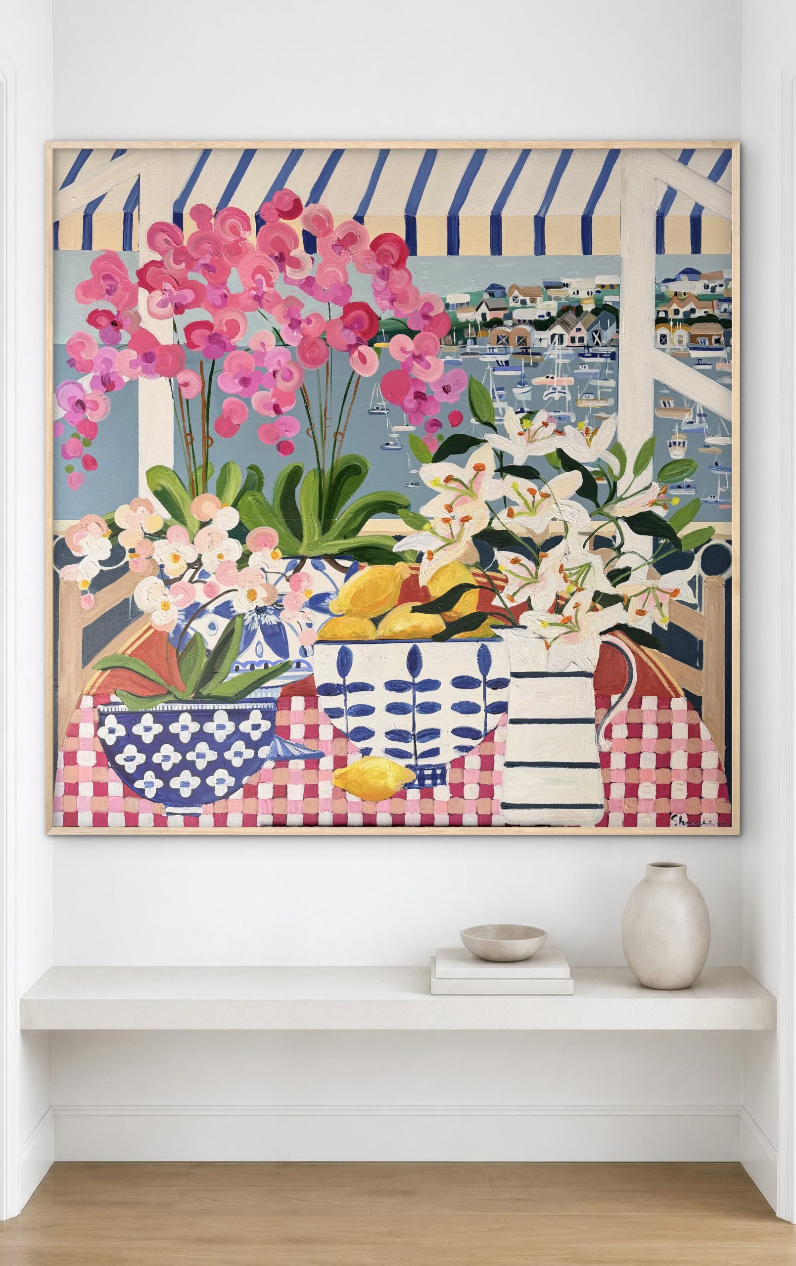 Coastal Views 126x126cm framed - Image 2