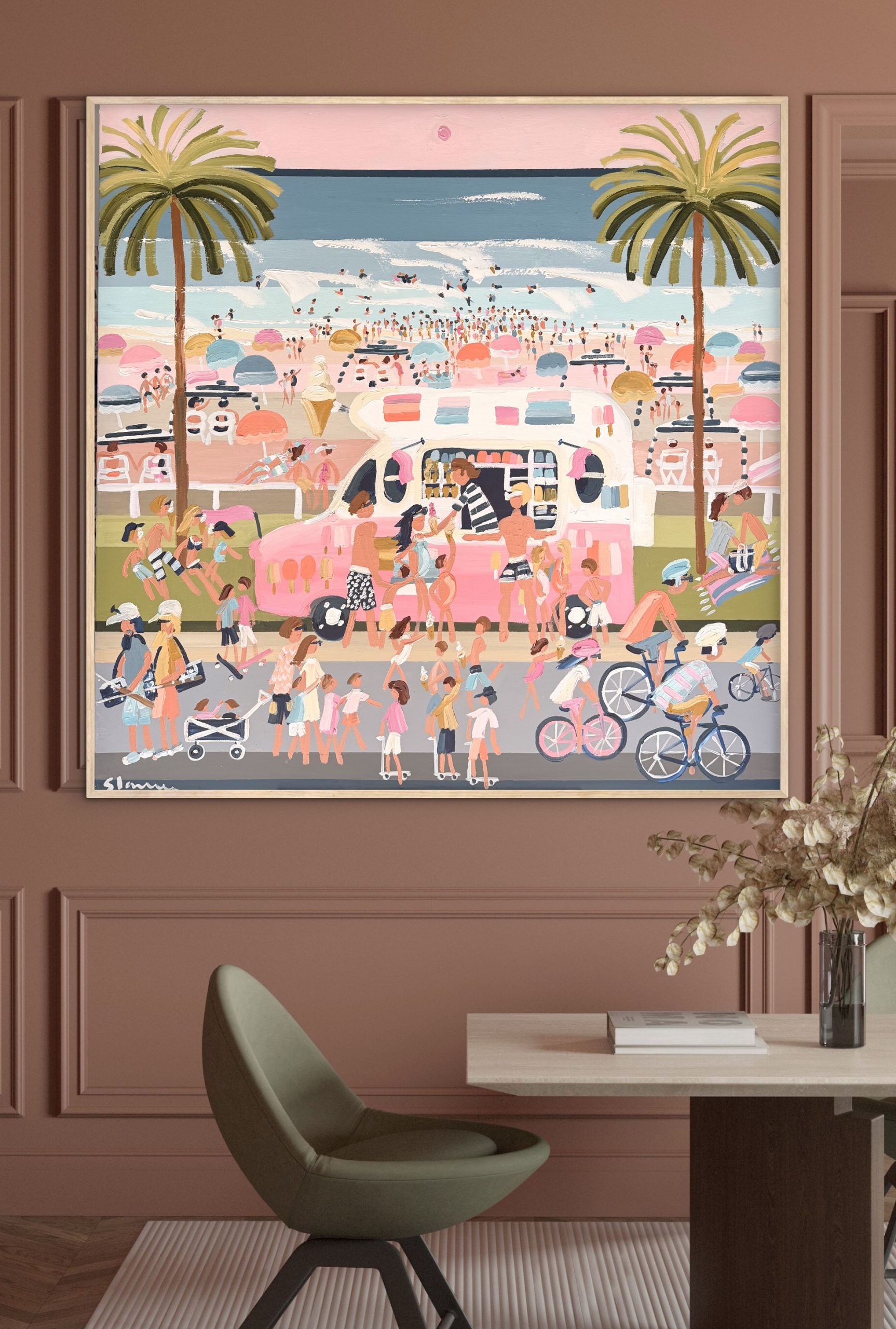 Mr Whippy 126x126cm framed - Image 5