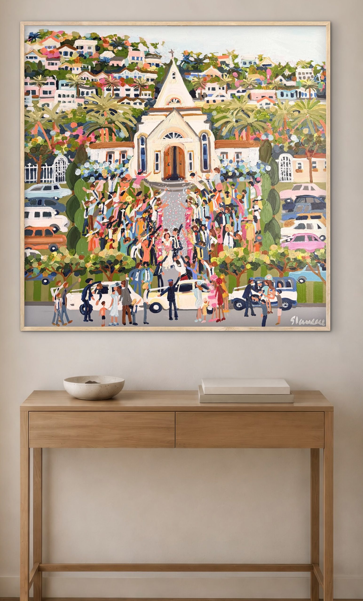 Love is in the Air 106x106cm framed - Image 4