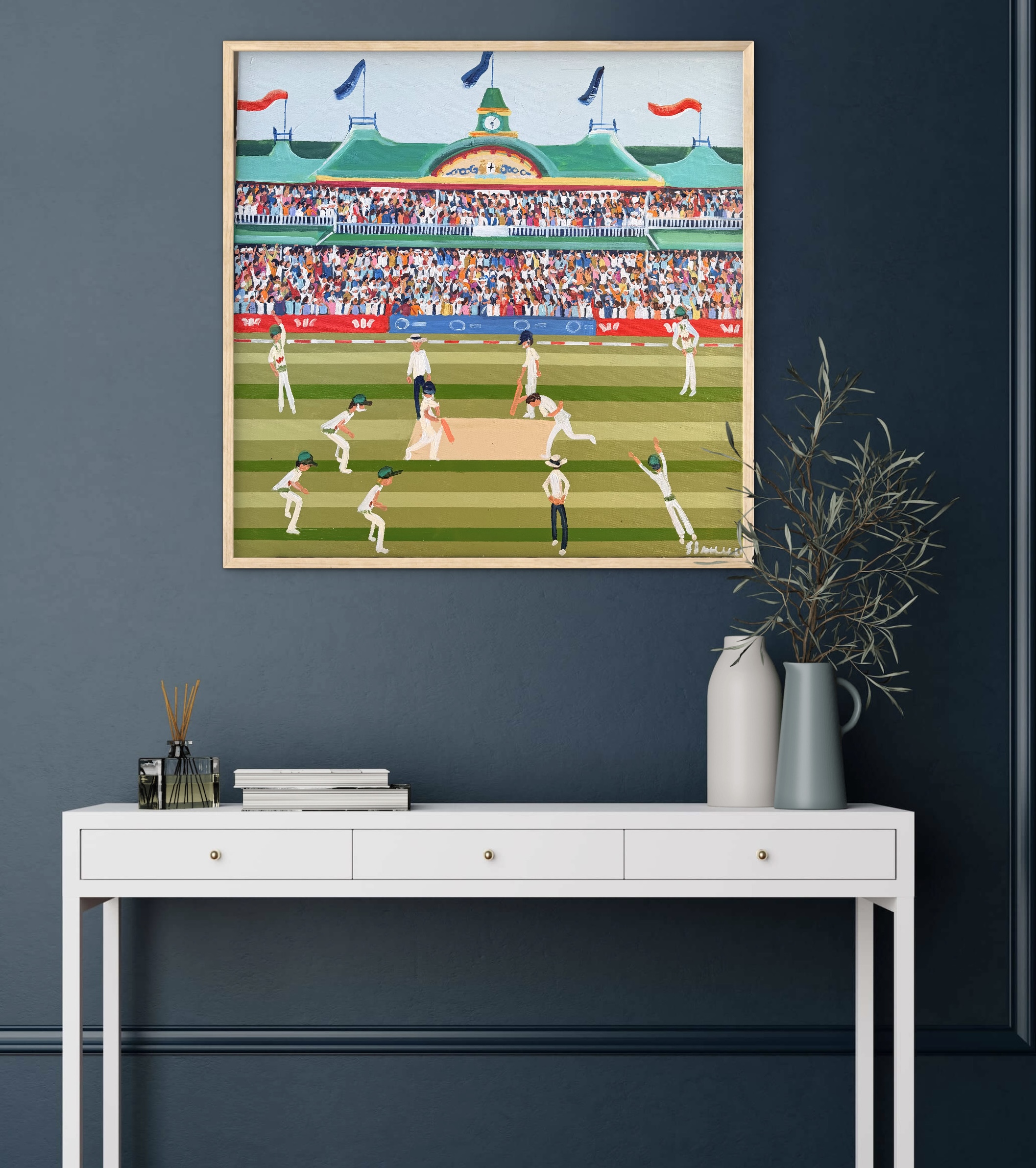 Cricket SCG Test Match 66x66cm framed - Image 3