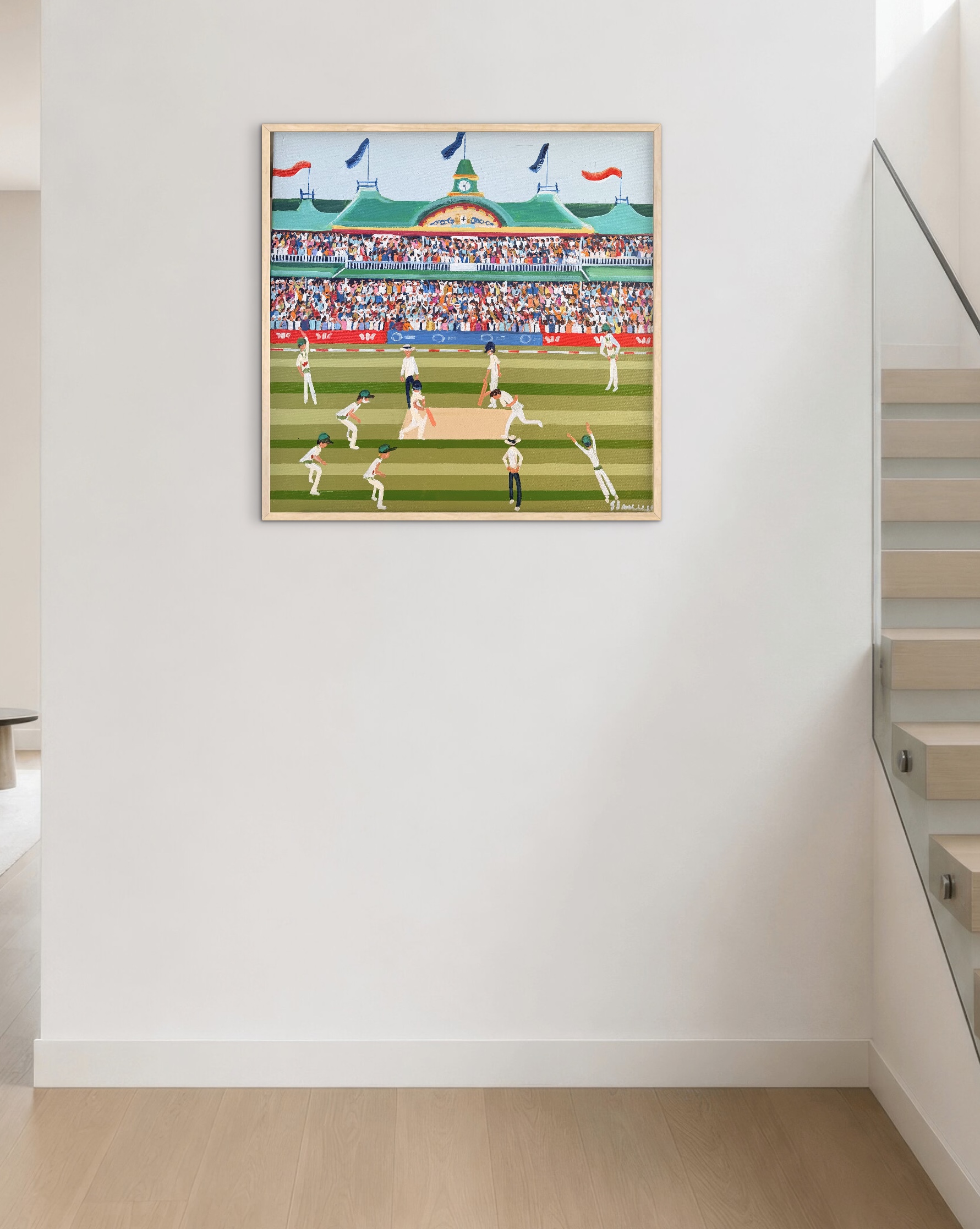 Cricket SCG Test Match 66x66cm framed - Image 2