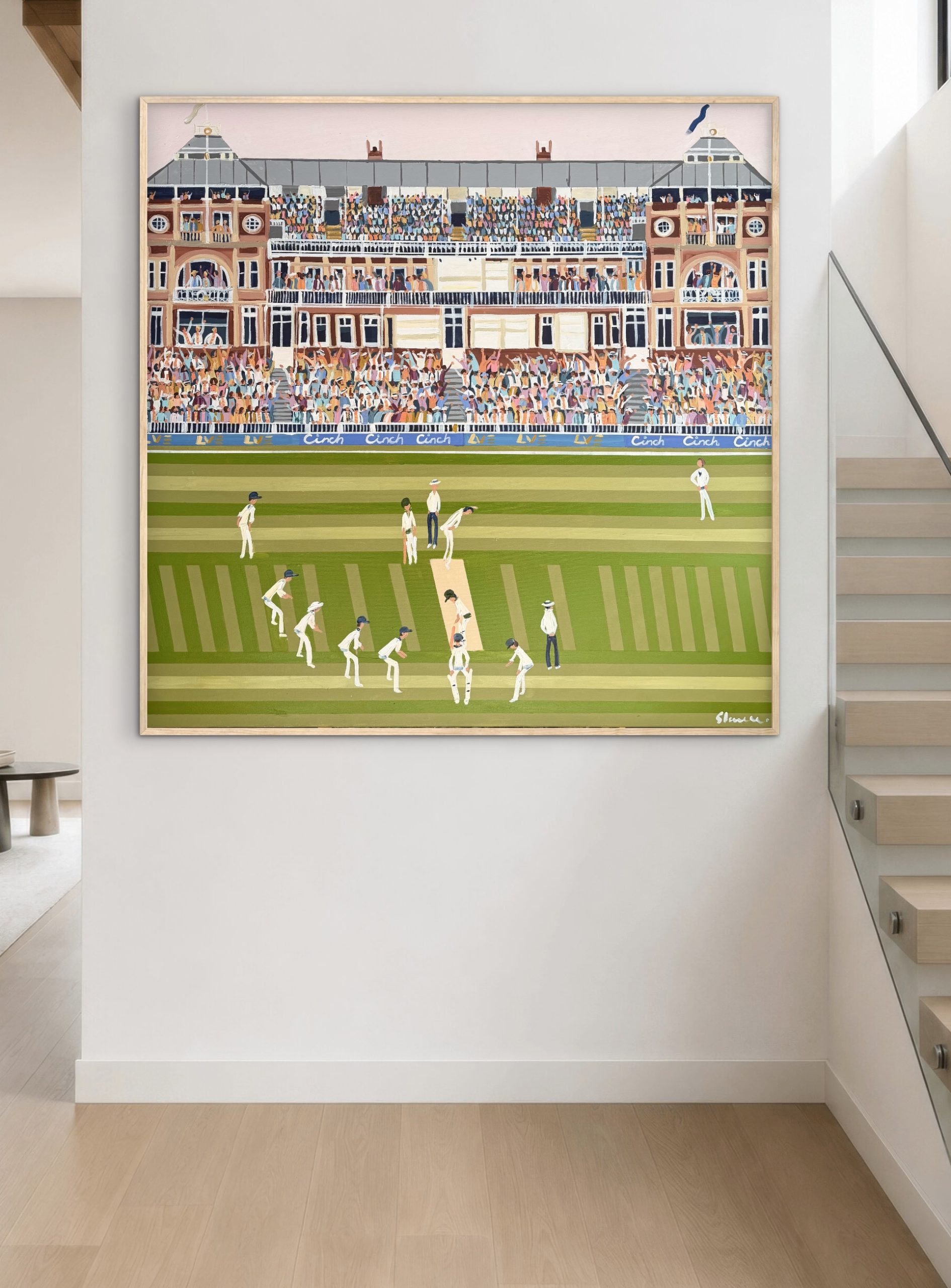 Cricket Test Lords 126x126cm framed - Image 5