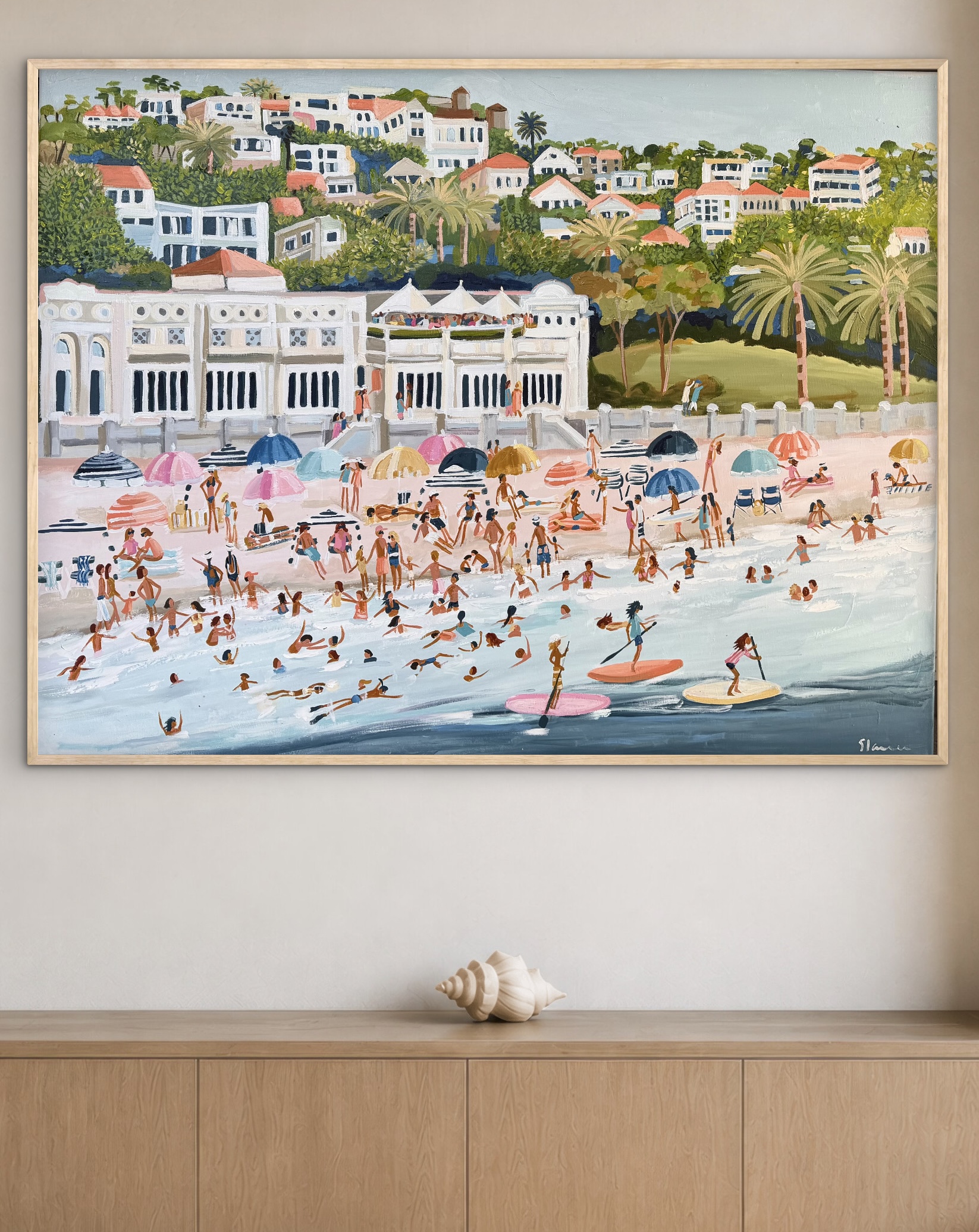 Balmoral Bathers 126x96cm framed