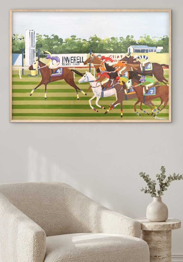 First Past the Post 96 x 66cm framed