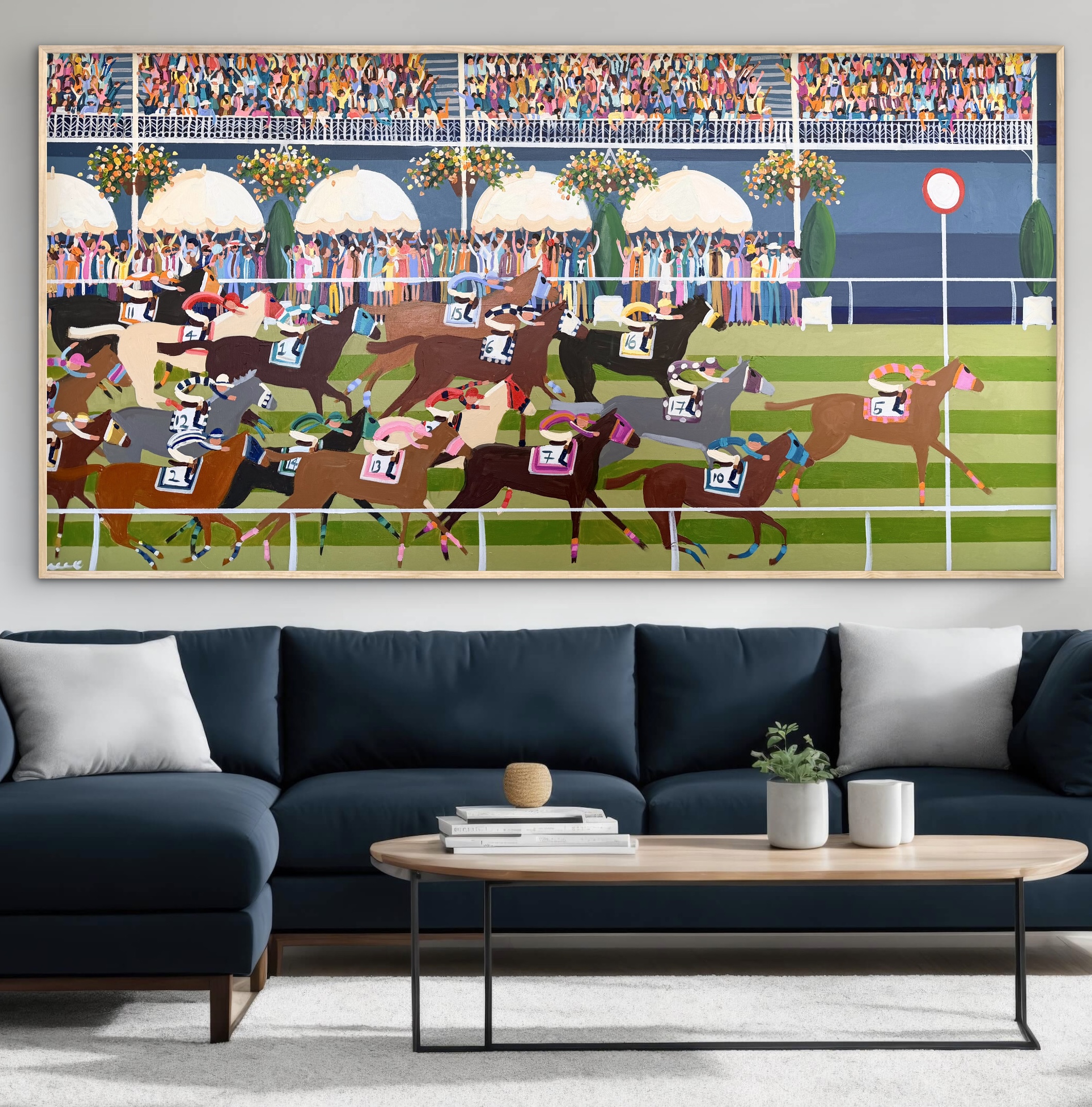 Day at the Races 187 x 97cm framed - Image 2