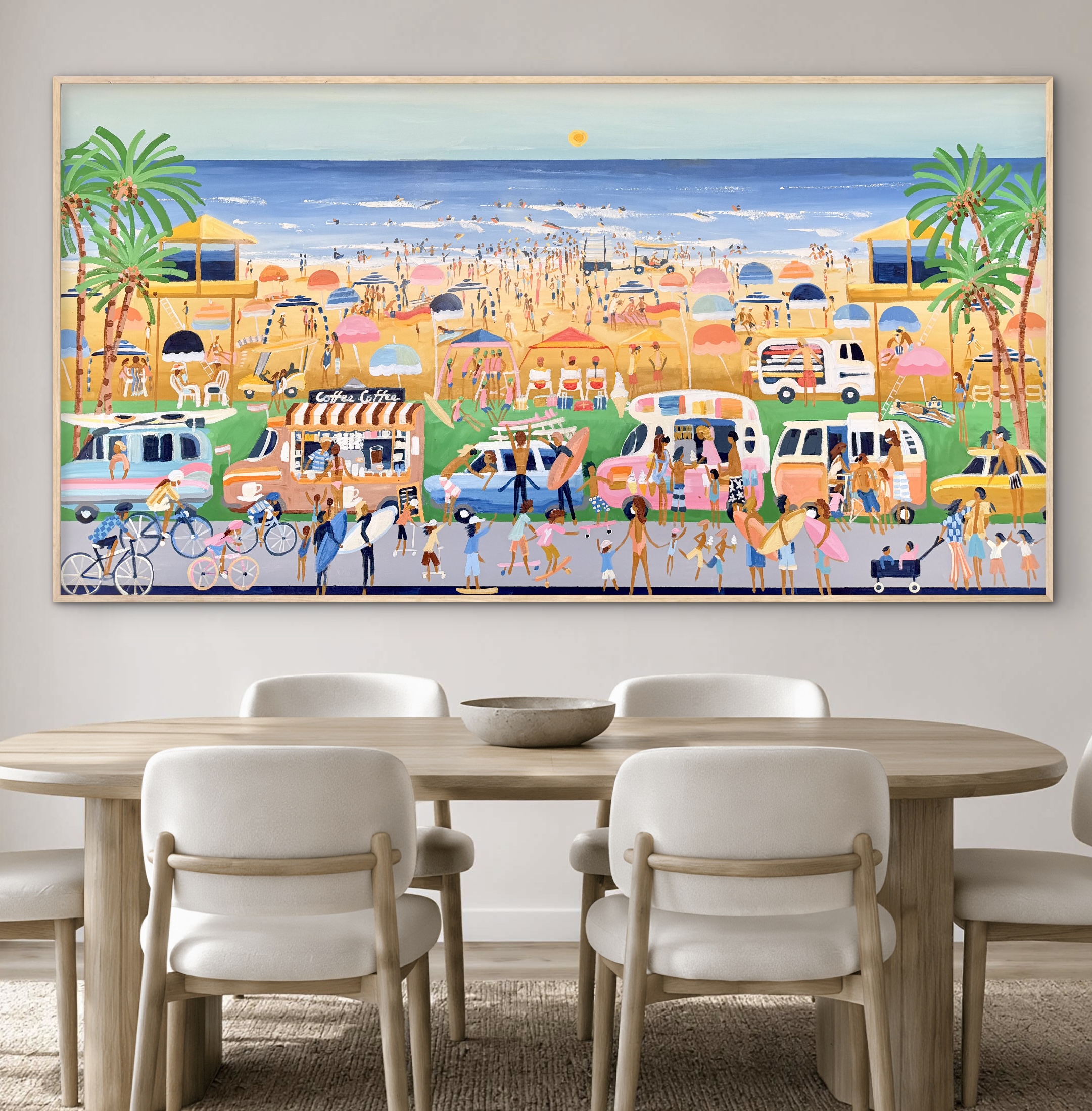 Busy Saturdays 187x97cm framed - Image 2