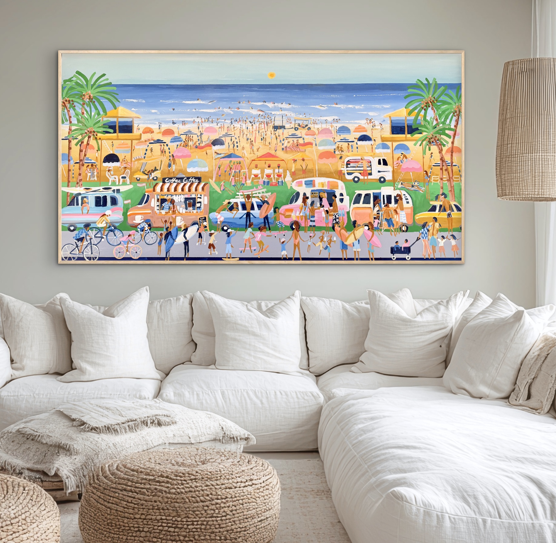 Busy Saturdays 187x97cm framed - Image 6
