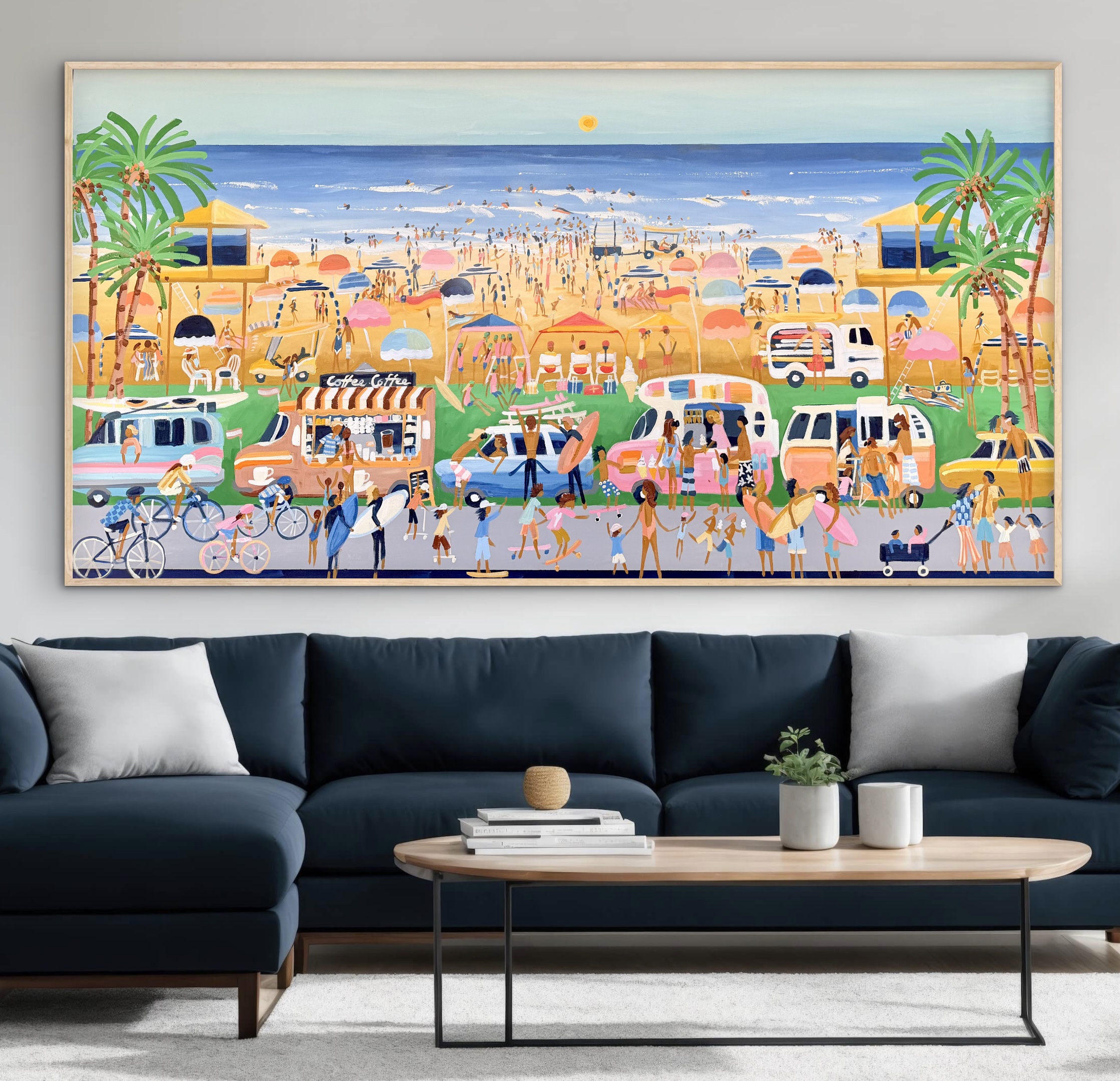 Busy Saturdays 187x97cm framed - Image 3