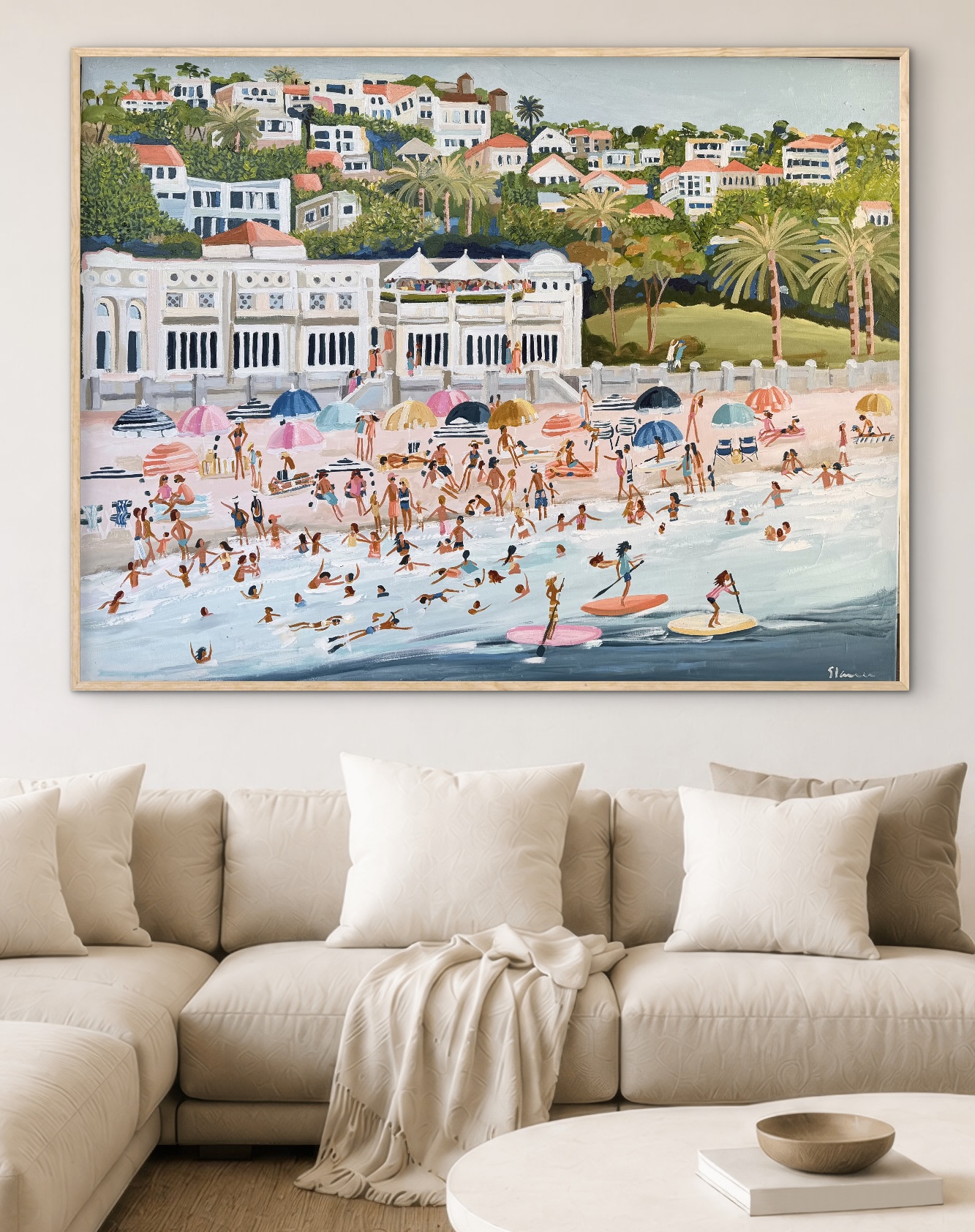 Balmoral Bathers 126x96cm framed - Image 2
