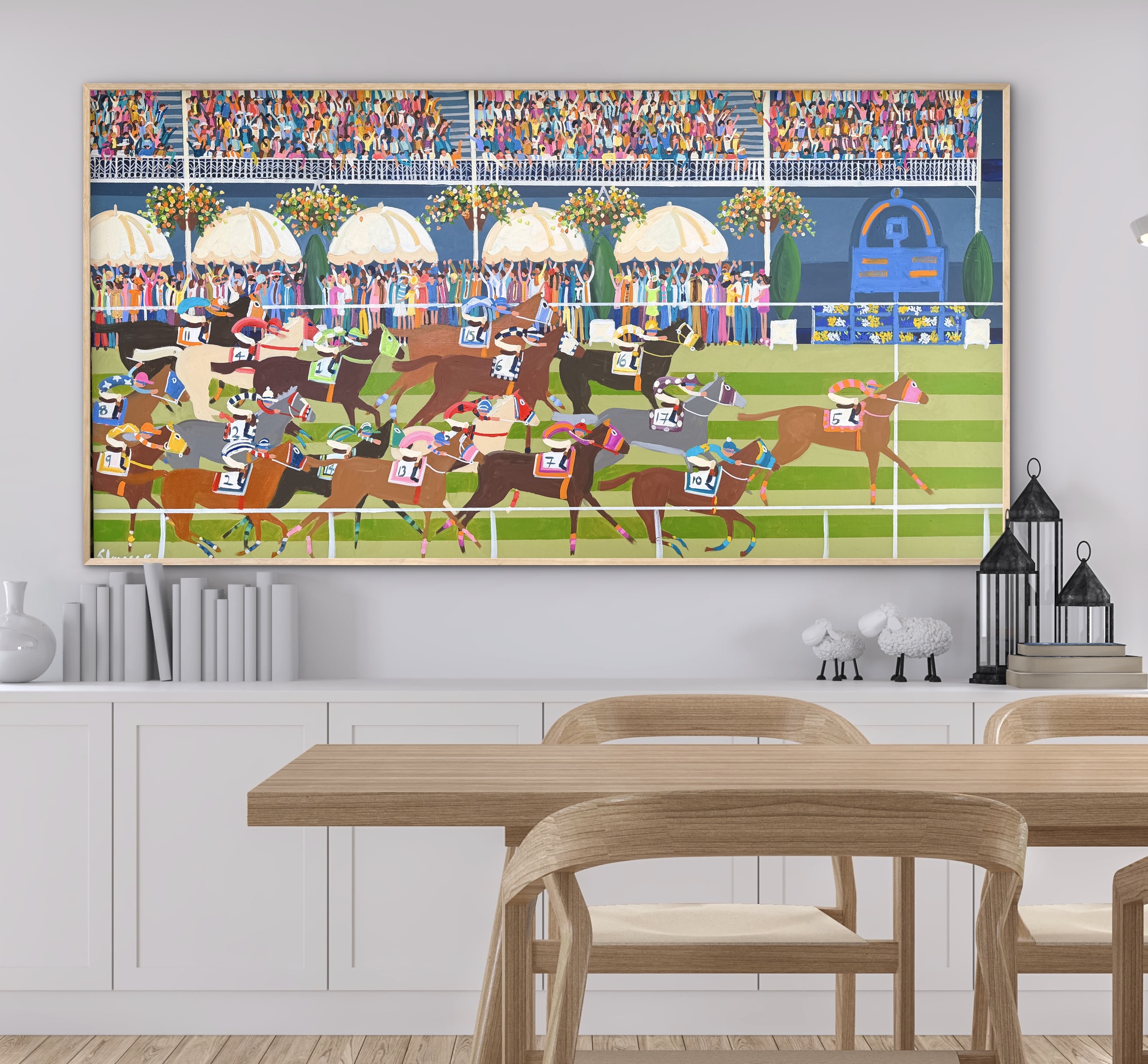 Horse race art