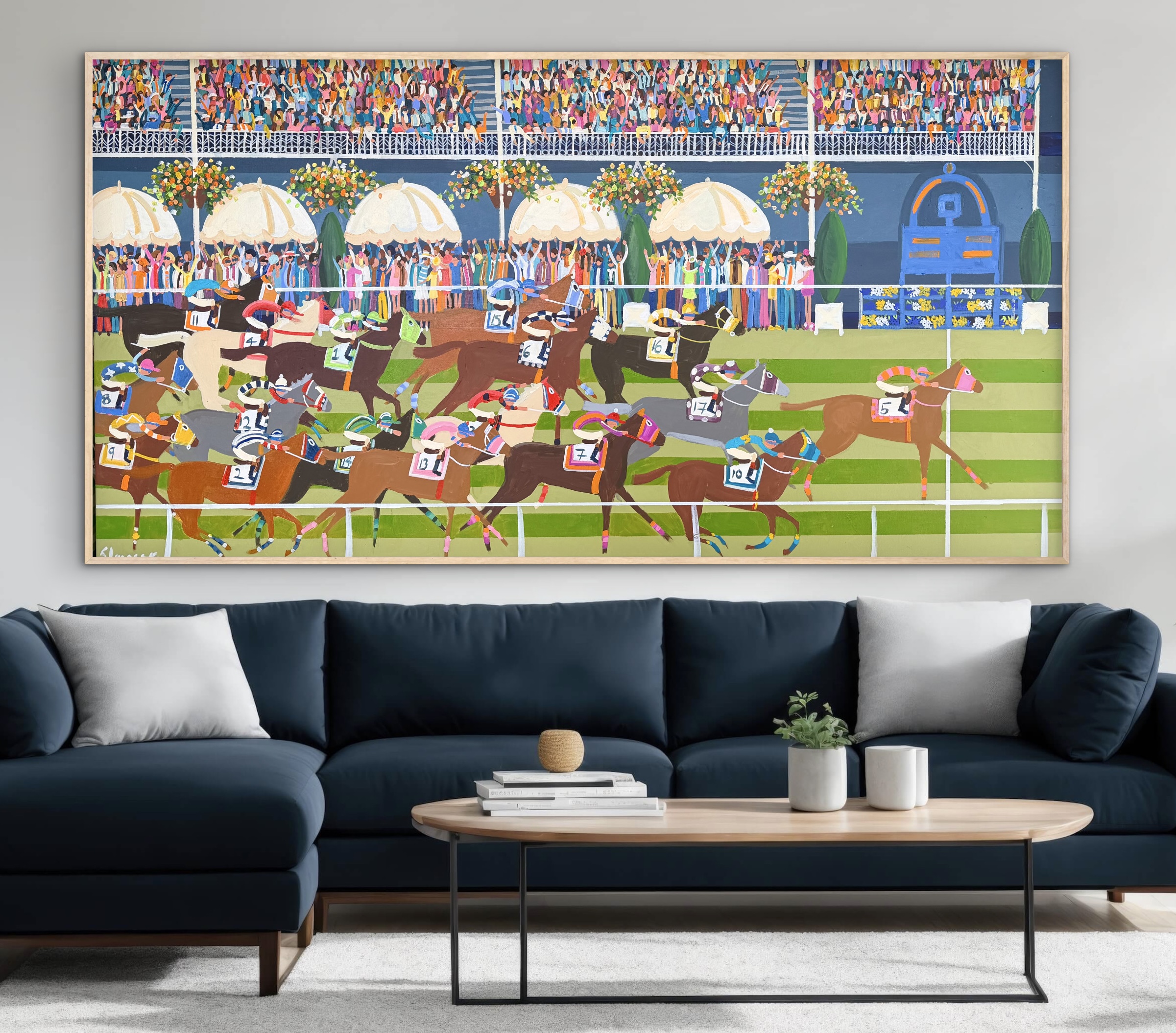 Horse race art
