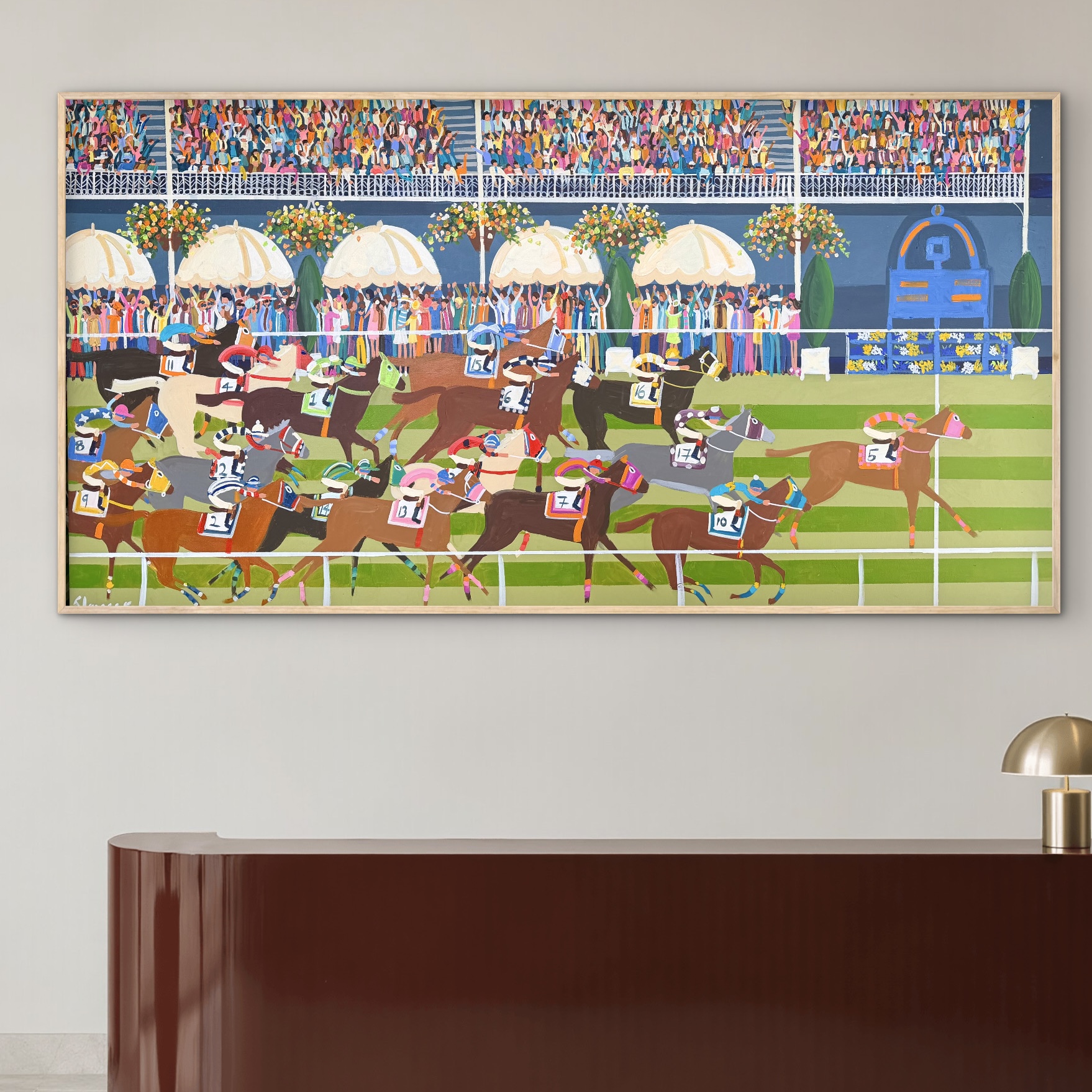 Horse race art