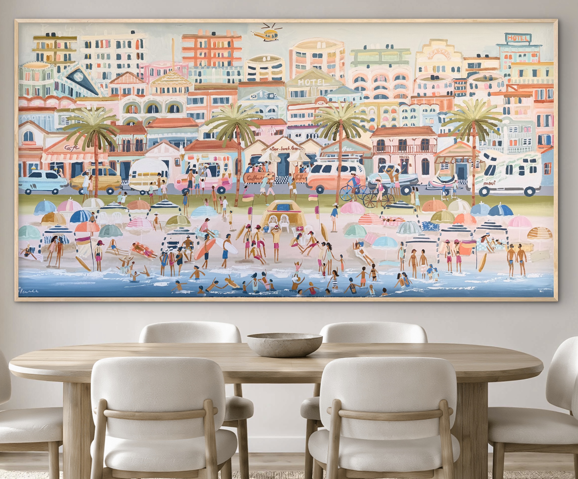 beach and cafe art